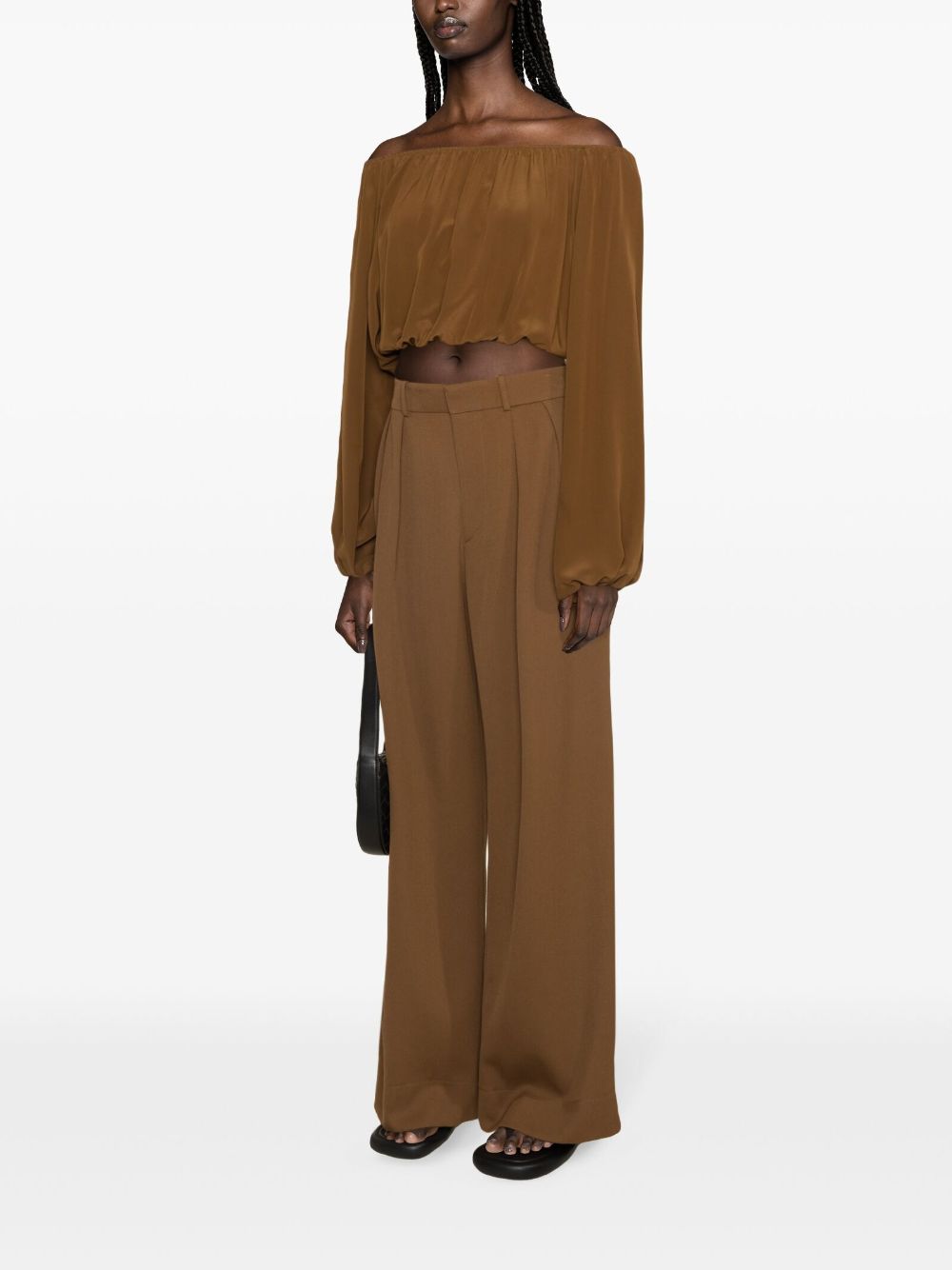 WARDROBE.NYC Low-Rise Wool Trousers for Women