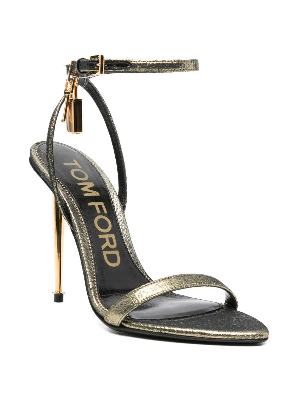 TOM FORD 115MM Padlock Stiletto Heel Sandals