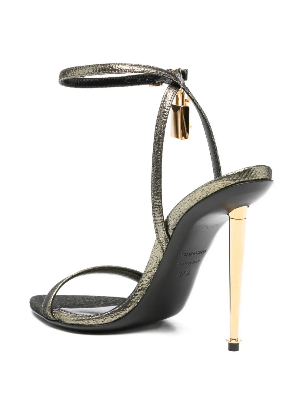 TOM FORD 115MM Padlock Stiletto Heel Sandals