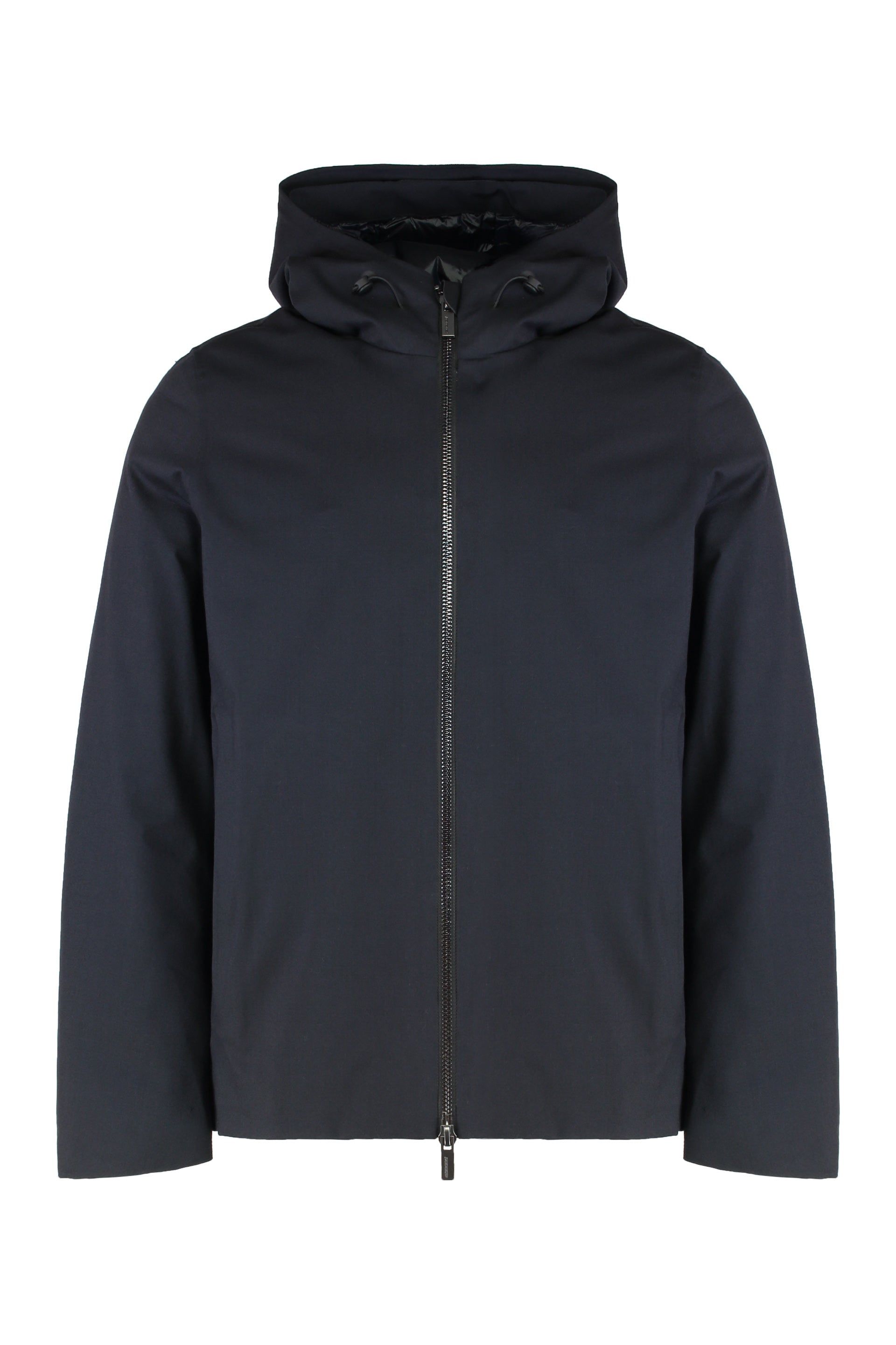 RRD Men's Hooded Wool Blend Jacket with Adjustable Drawstring