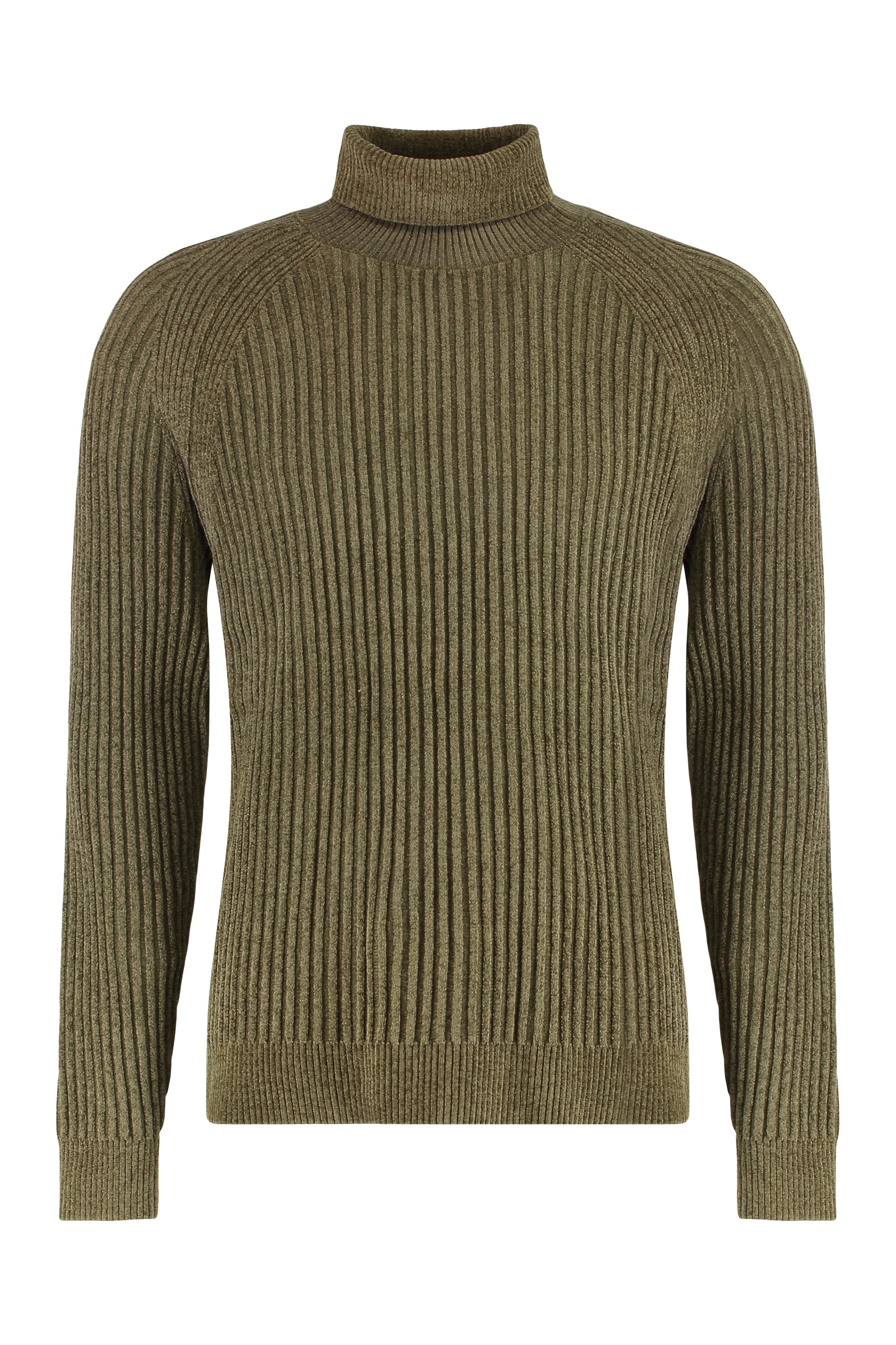 RRD Velvet Rave Turtleneck Sweater with Ribbing - FW25