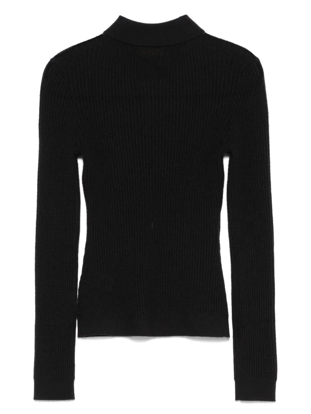 GUEST IN RESIDENCE Mini Shrunken Cashmere Polo Shirt with Long Sleeves