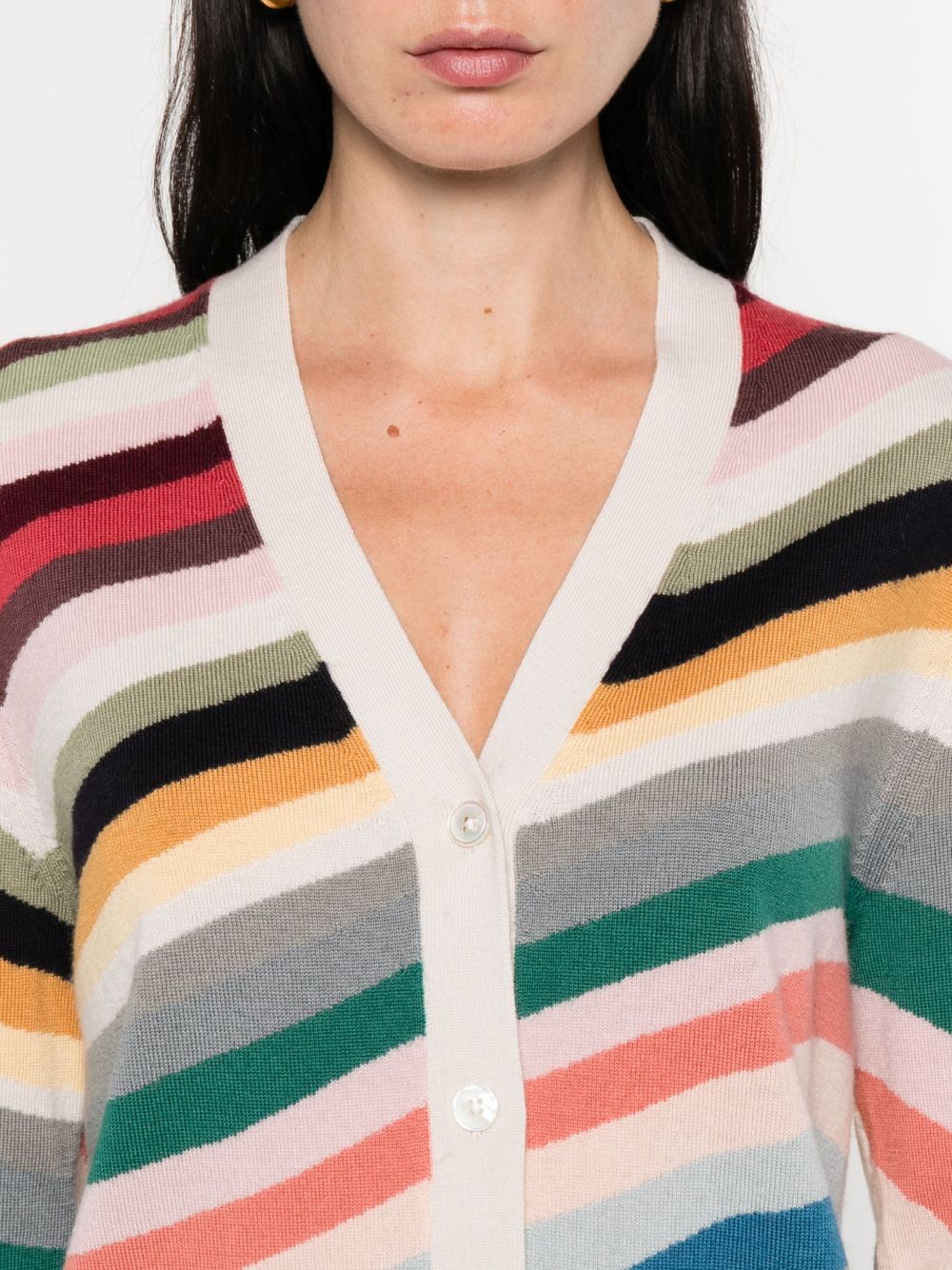 PS PAUL SMITH Striped Wool Cardigan
