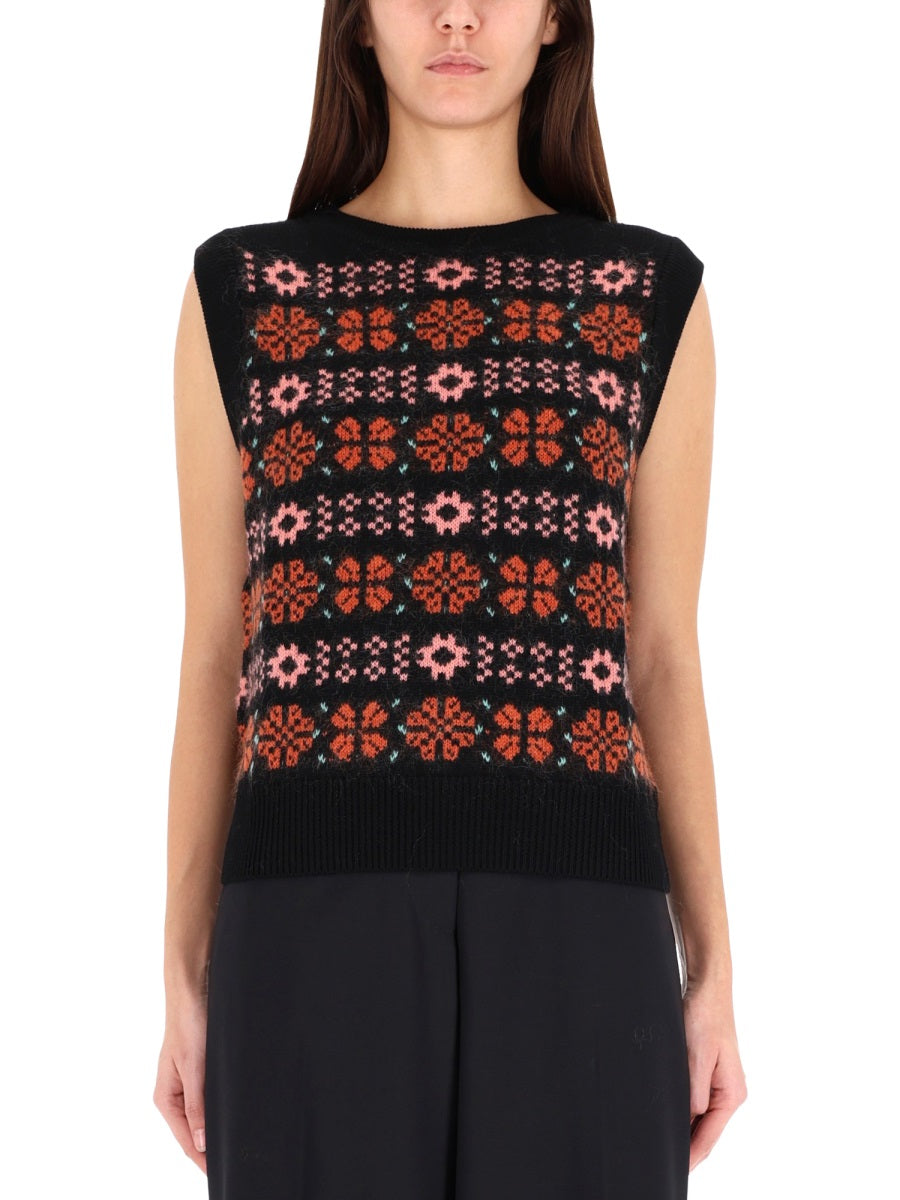PAUL SMITH Fair Isle Knit Vest - Size S