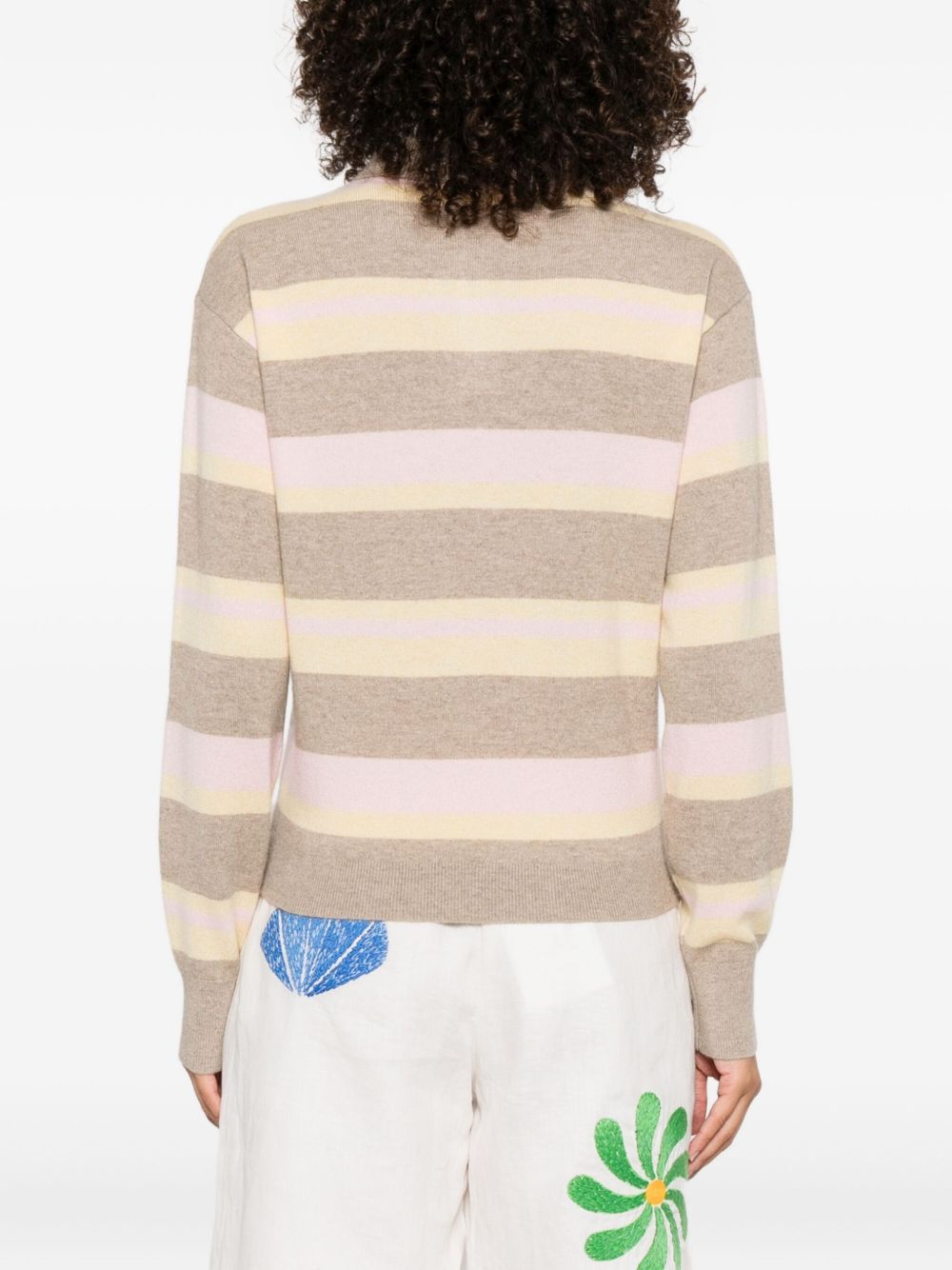 GUEST IN RESIDENCE Collegiate Stripe Polo Shirt - Women's Size S