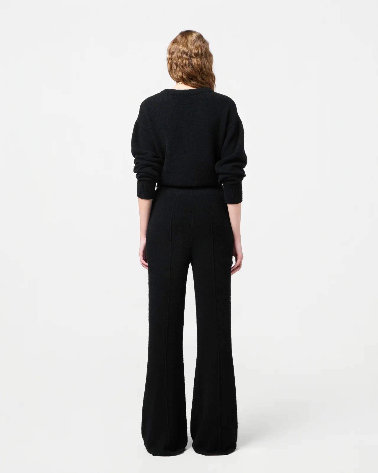 GUEST IN RESIDENCE Flared Bouclé Pants with Pleats - Size S
