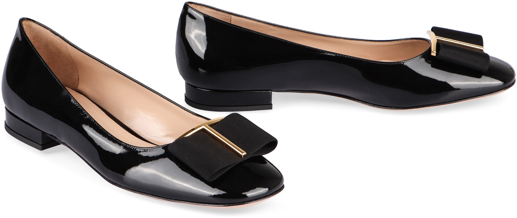 TOM FORD Patent Leather Gros Grain Ballerina Flats