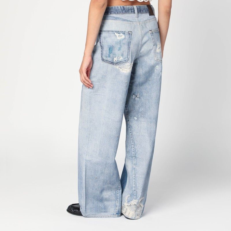 OUR LEGACY Wide-Leg Vintage Denim Jeans with Trompe Loeil Print