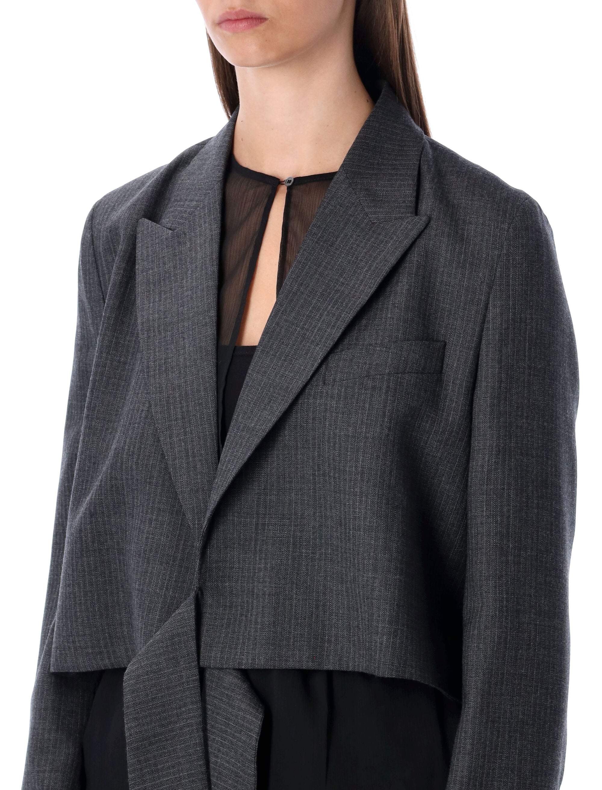 OUR LEGACY Classic Wrap Blazer in Micro Herringbone - Size 36