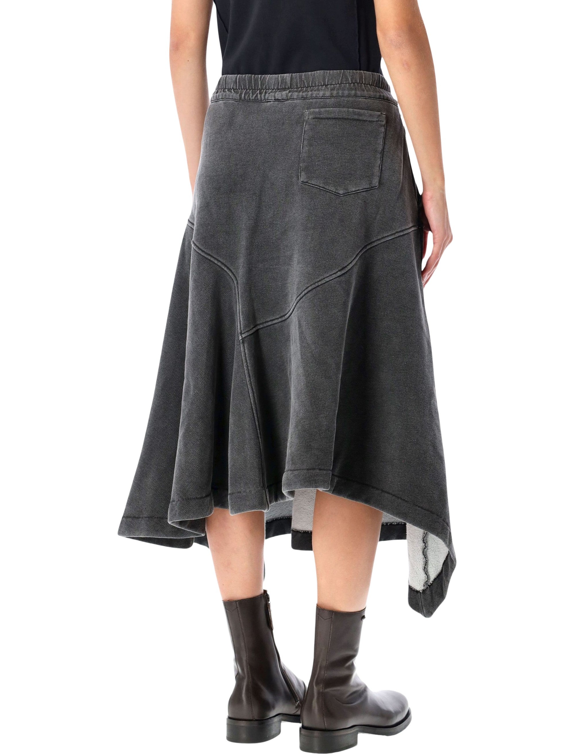 OUR LEGACY Lounge Mini Cotton Skirt with Asymmetric Hem