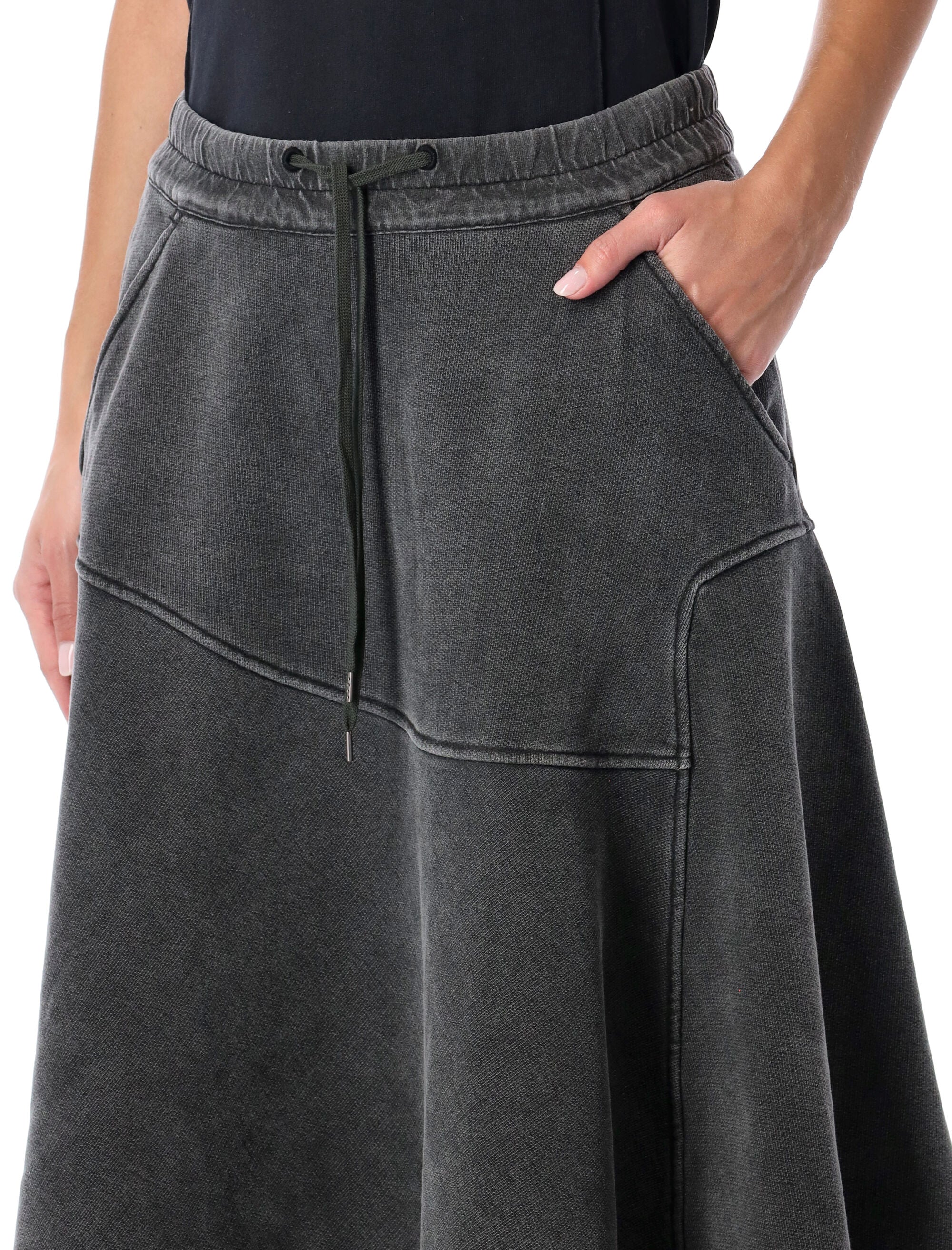 OUR LEGACY Lounge Mini Cotton Skirt with Asymmetric Hem