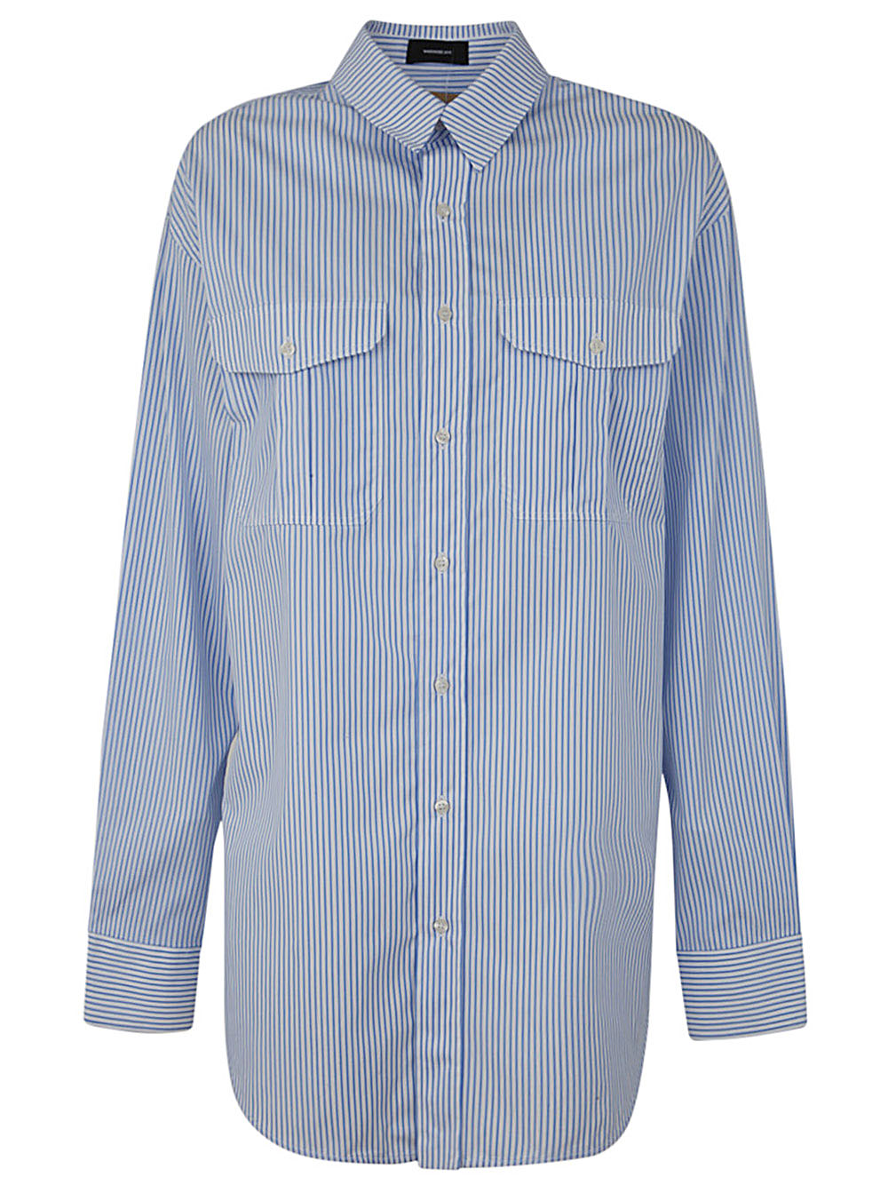 WARDROBE.NYC Effortless Mini Shirt Dress for Women