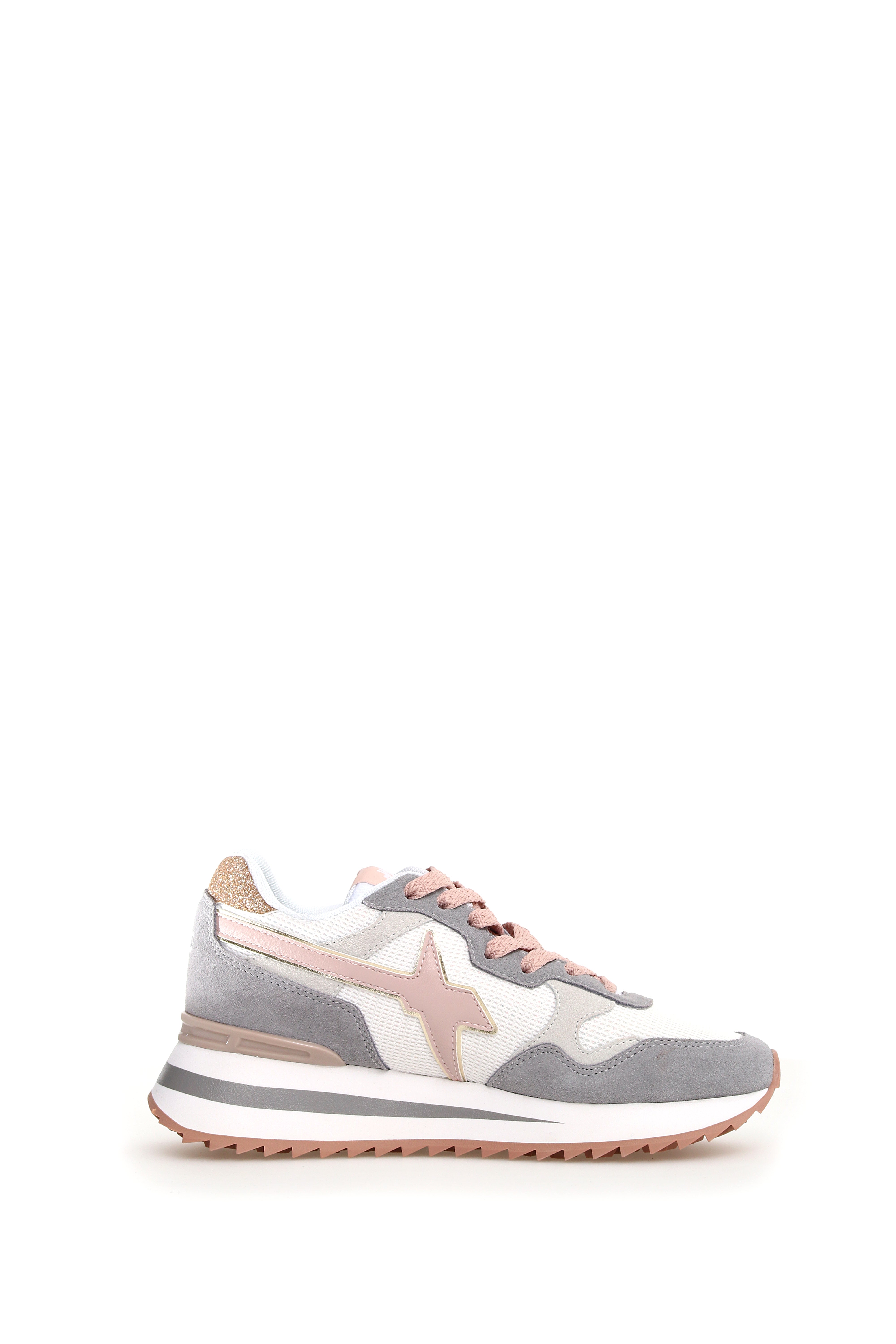 W6YZ Trendy Women's Sneakers with Raised Rubber Sole
