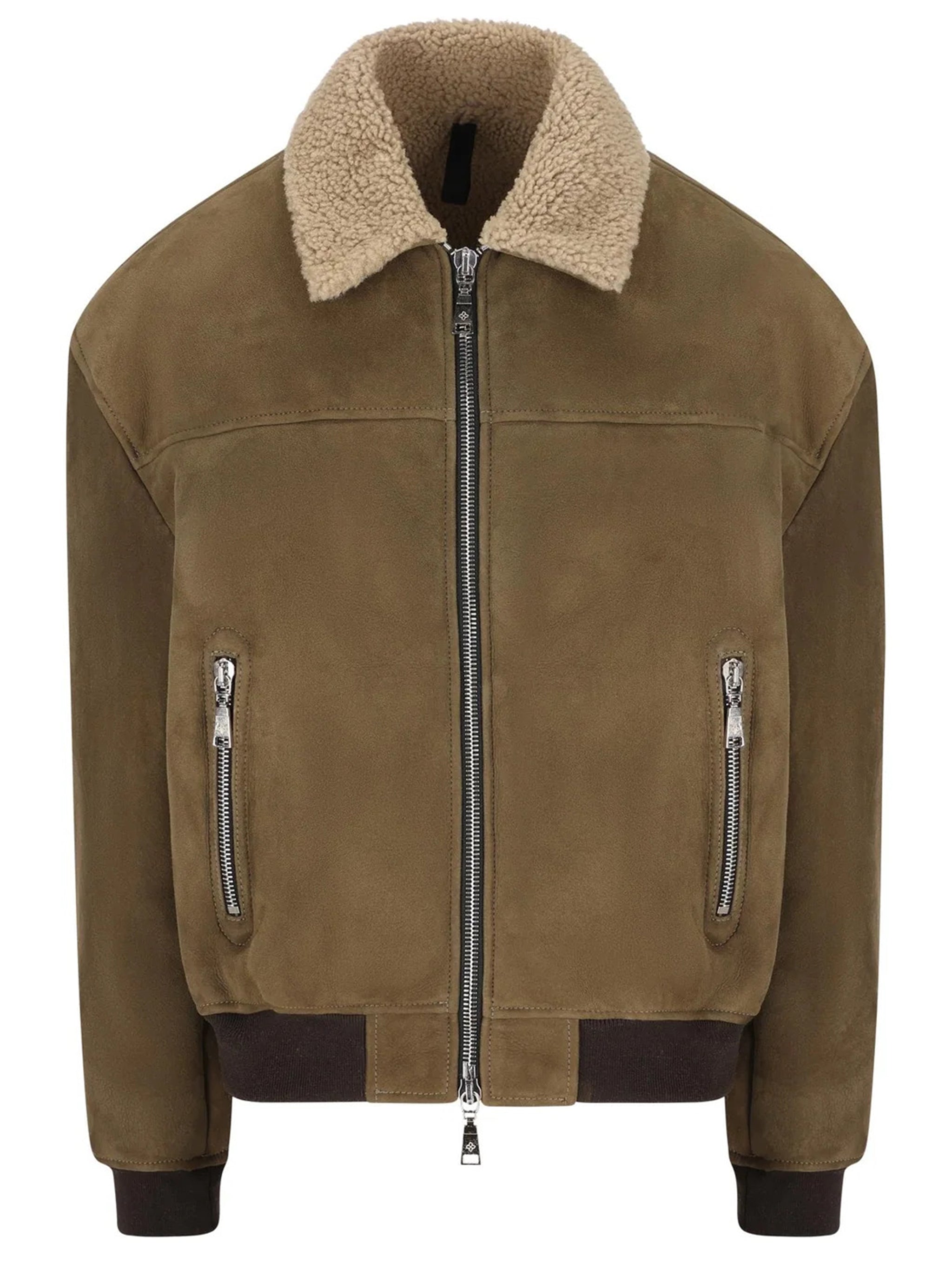 TAGLIATORE Men's Shearling Contrast Collar Jacket