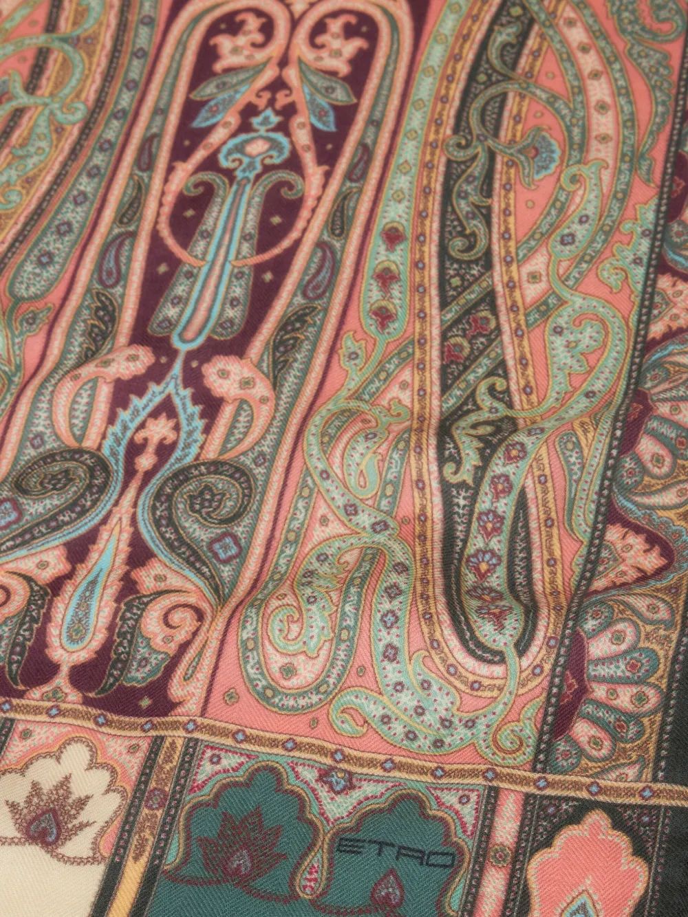 ETRO Paisley Print Frayed Edges Scarf for Women
