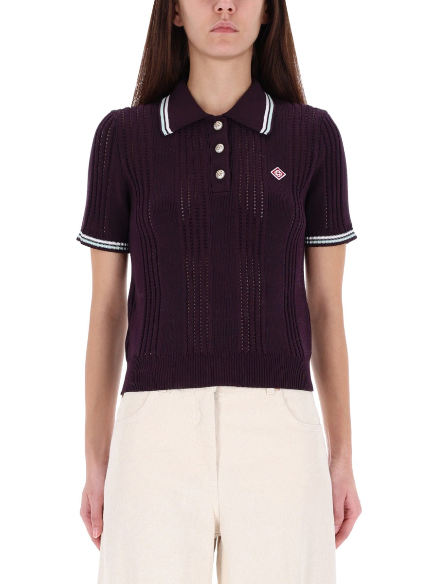 CASABLANCA Cotton Knit Polo Shirt – Size S
