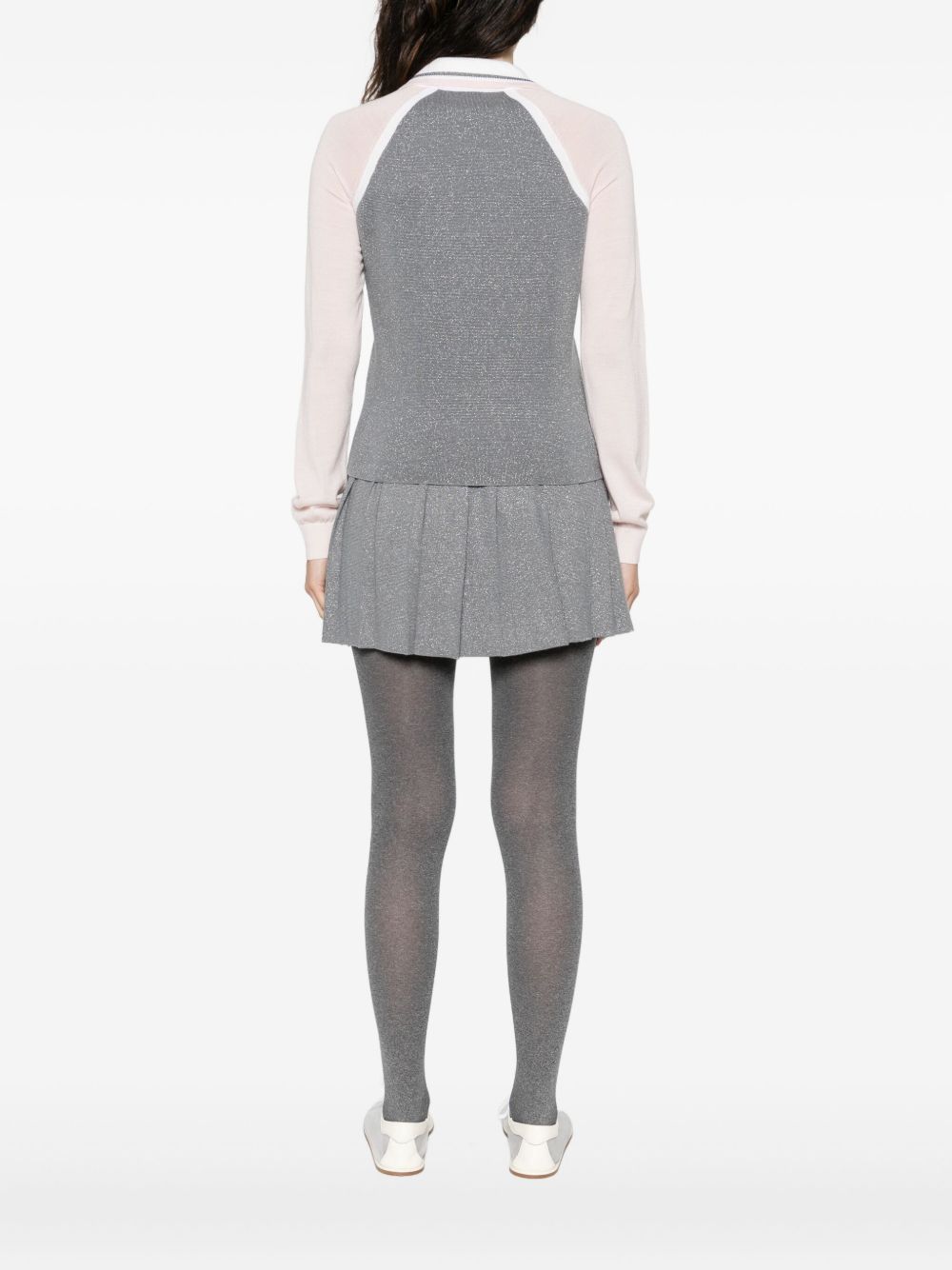 CASABLANCA Long-Sleeved Merino Wool Tennis Polo - Size S