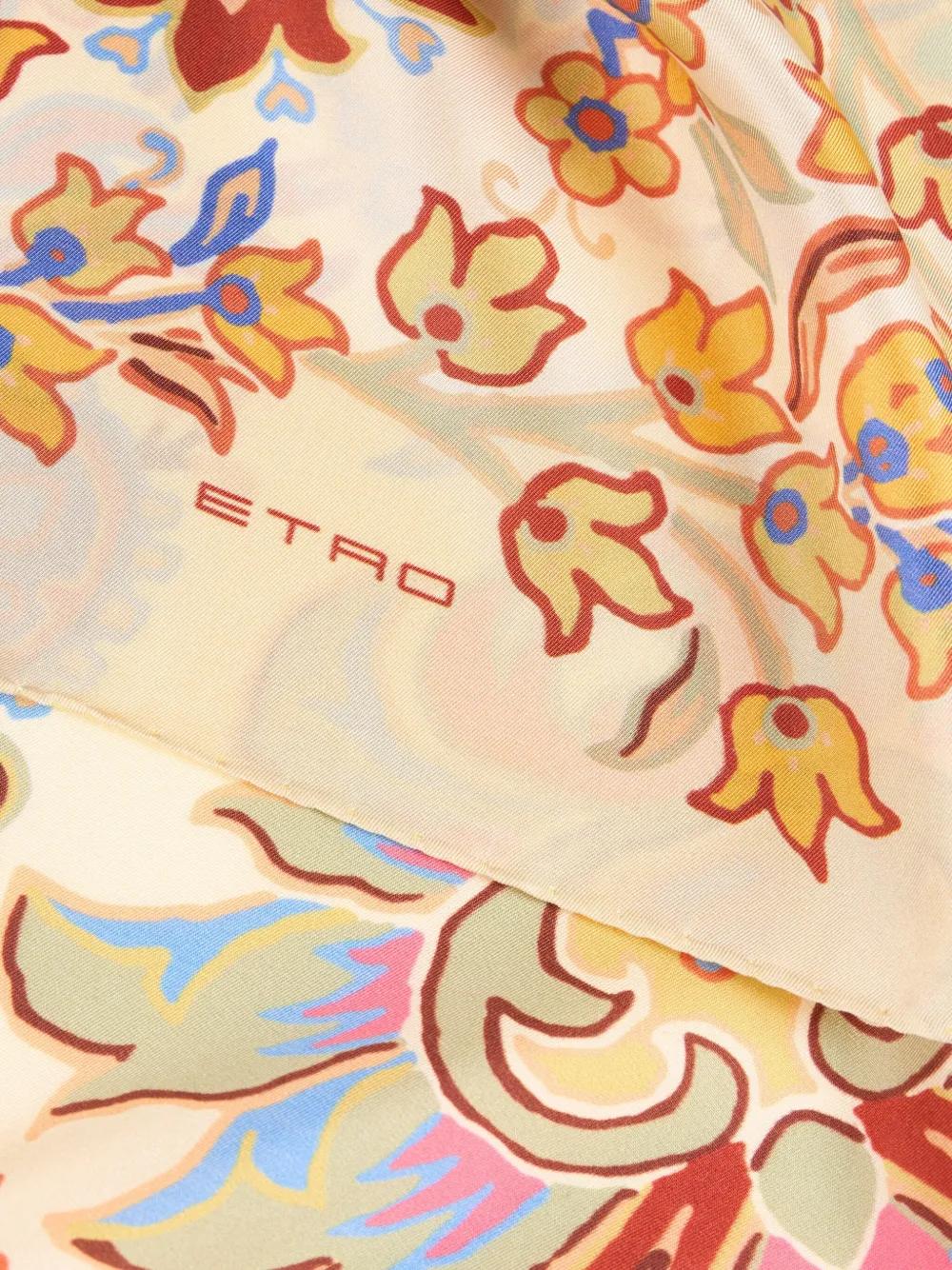 ETRO Silk Scarf with Print Design