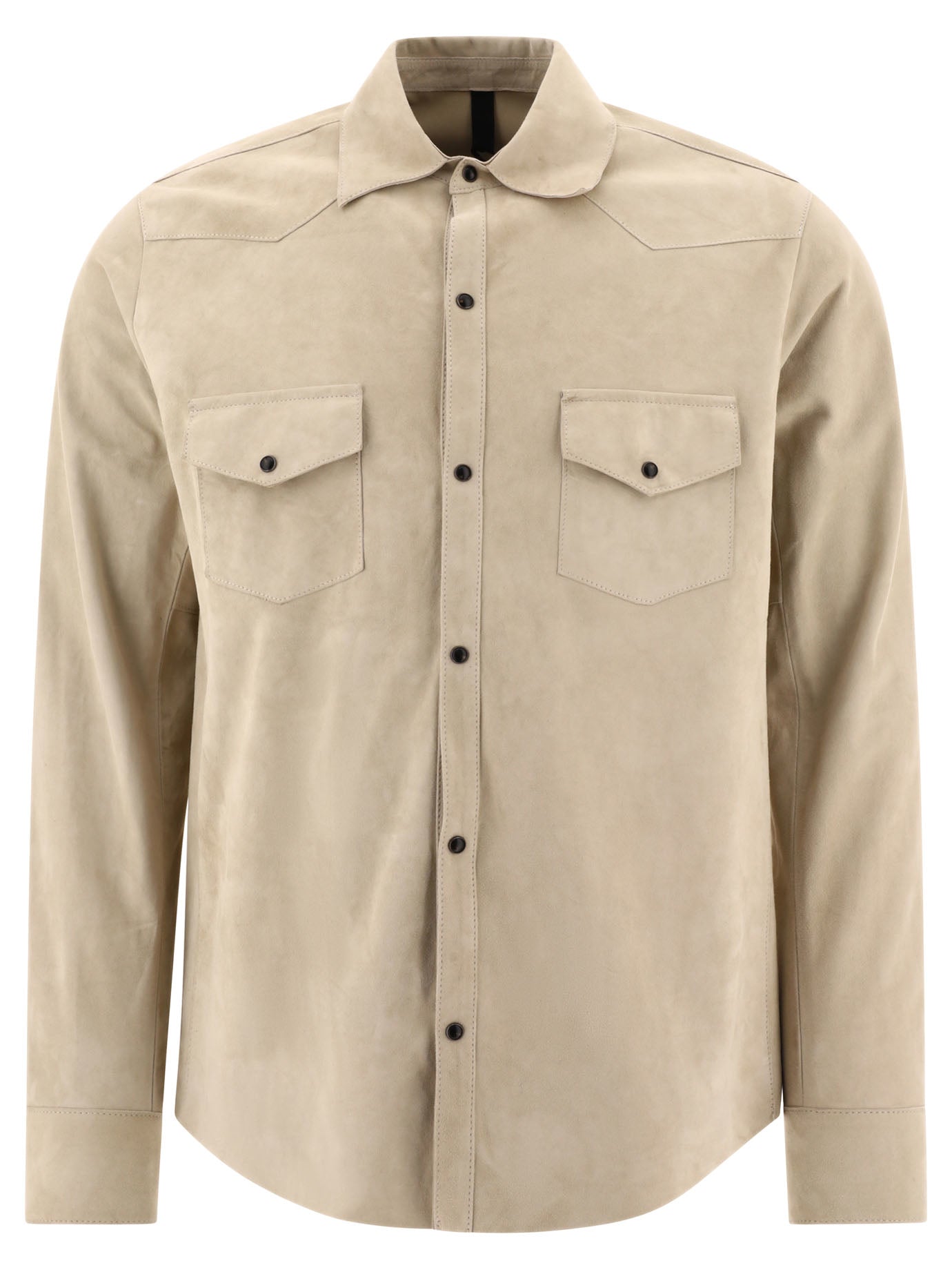 TAGLIATORE Men's Leather Overshirt Jacket