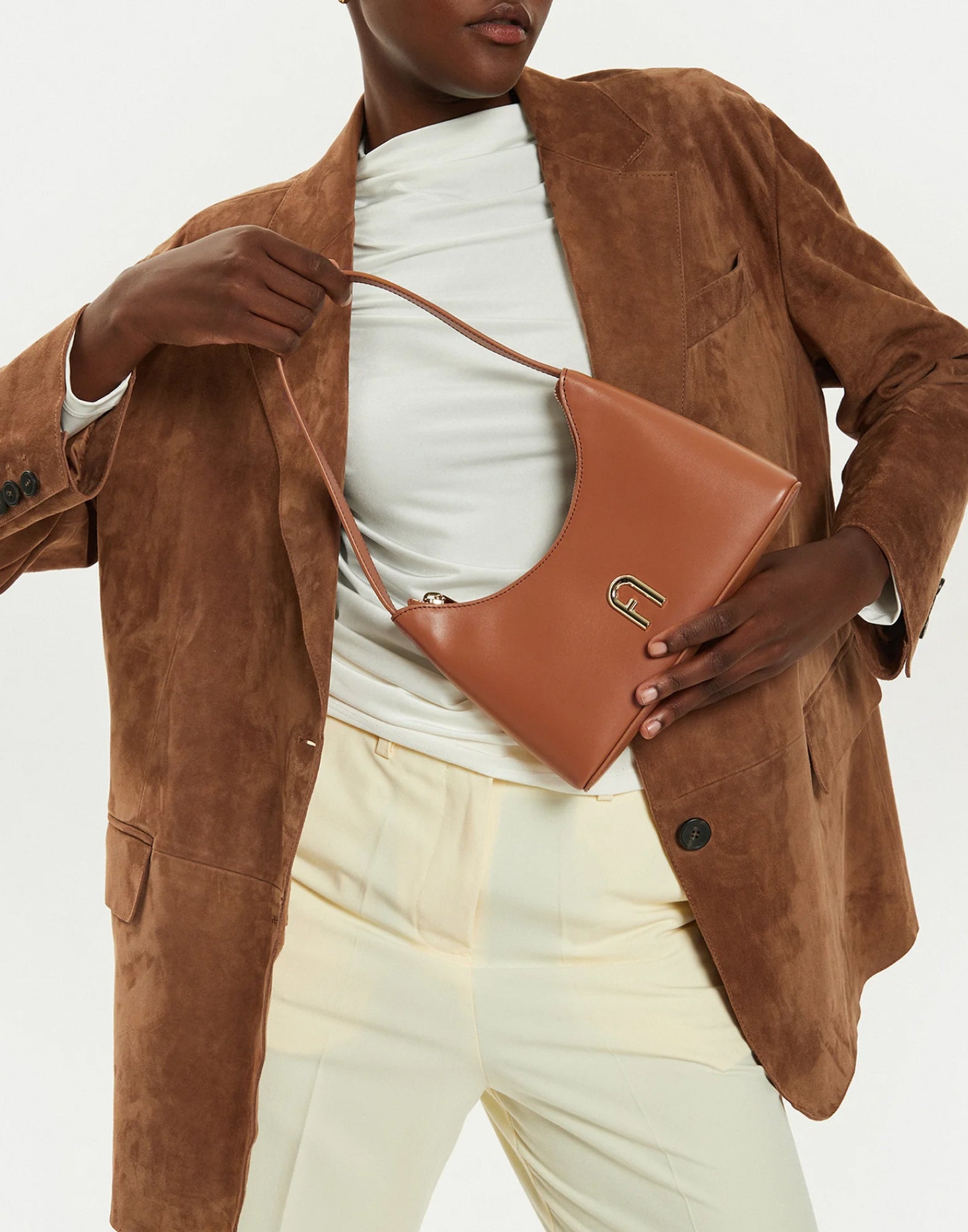 FURLA Logo Shoulder Handbag 34X24X8 CM