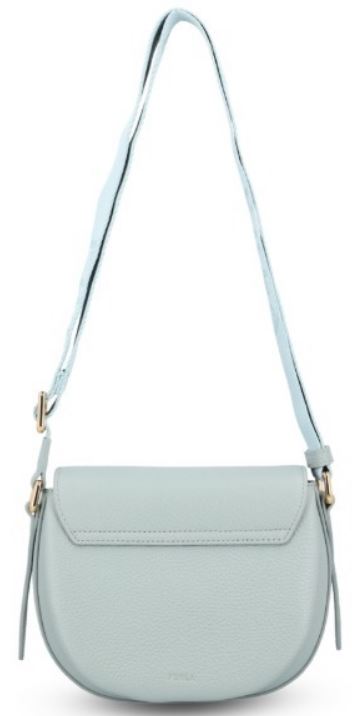 FURLA Leather Turn-Clasp Handbag with Adjustable Shoulder Strap