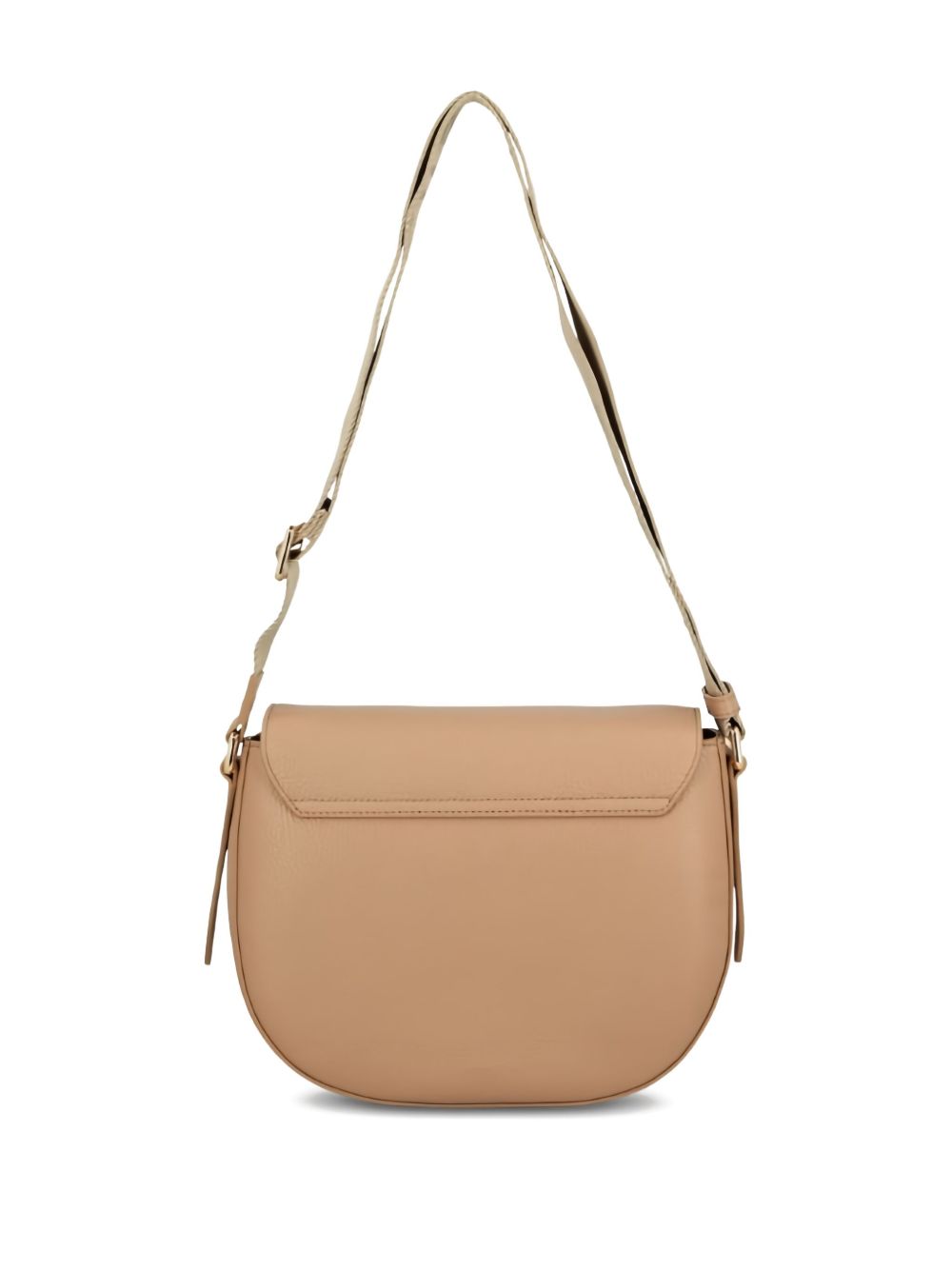 FURLA Curved Leather Cross-Body Handbag with Adjustable Strap