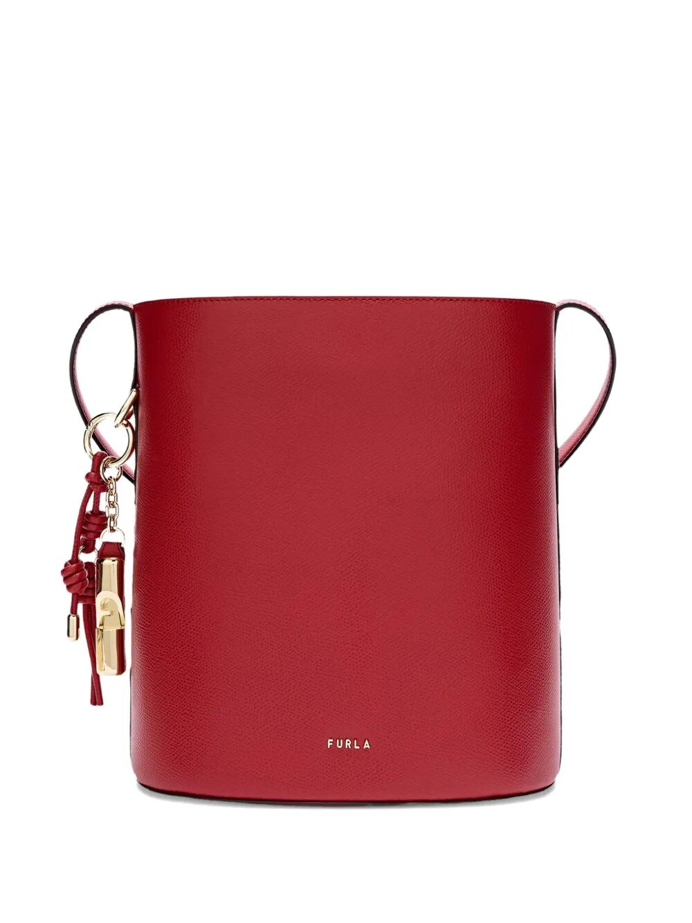 FURLA Mini Leather Bucket Handbag