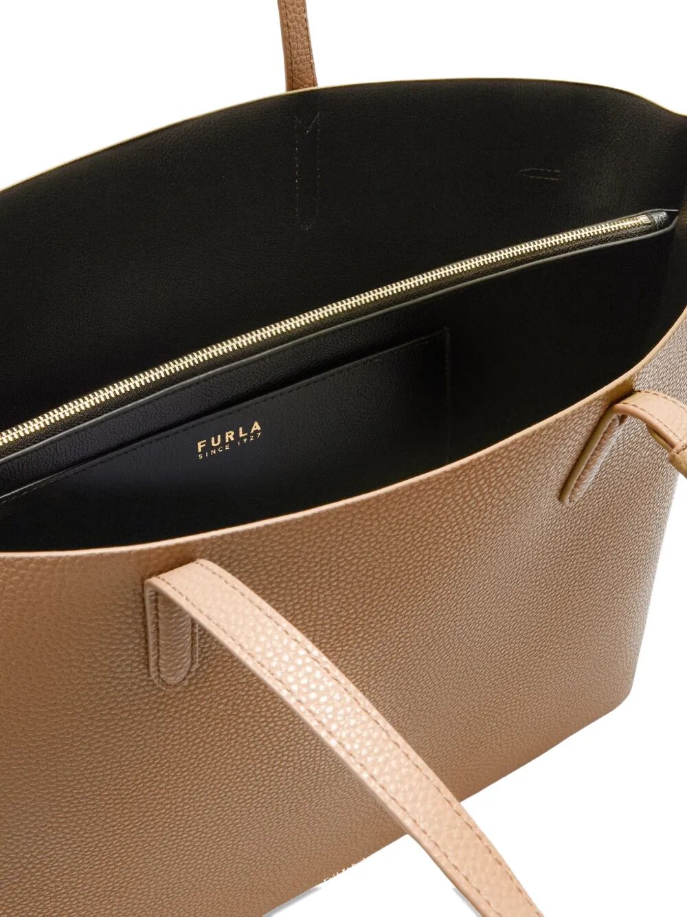 FURLA Large Double Leather Tote Handbag