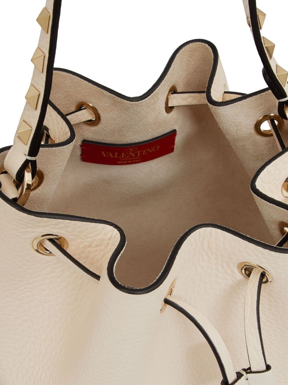 VALENTINO GARAVANI Mini Rockstud Drawstring Bucket Handbag