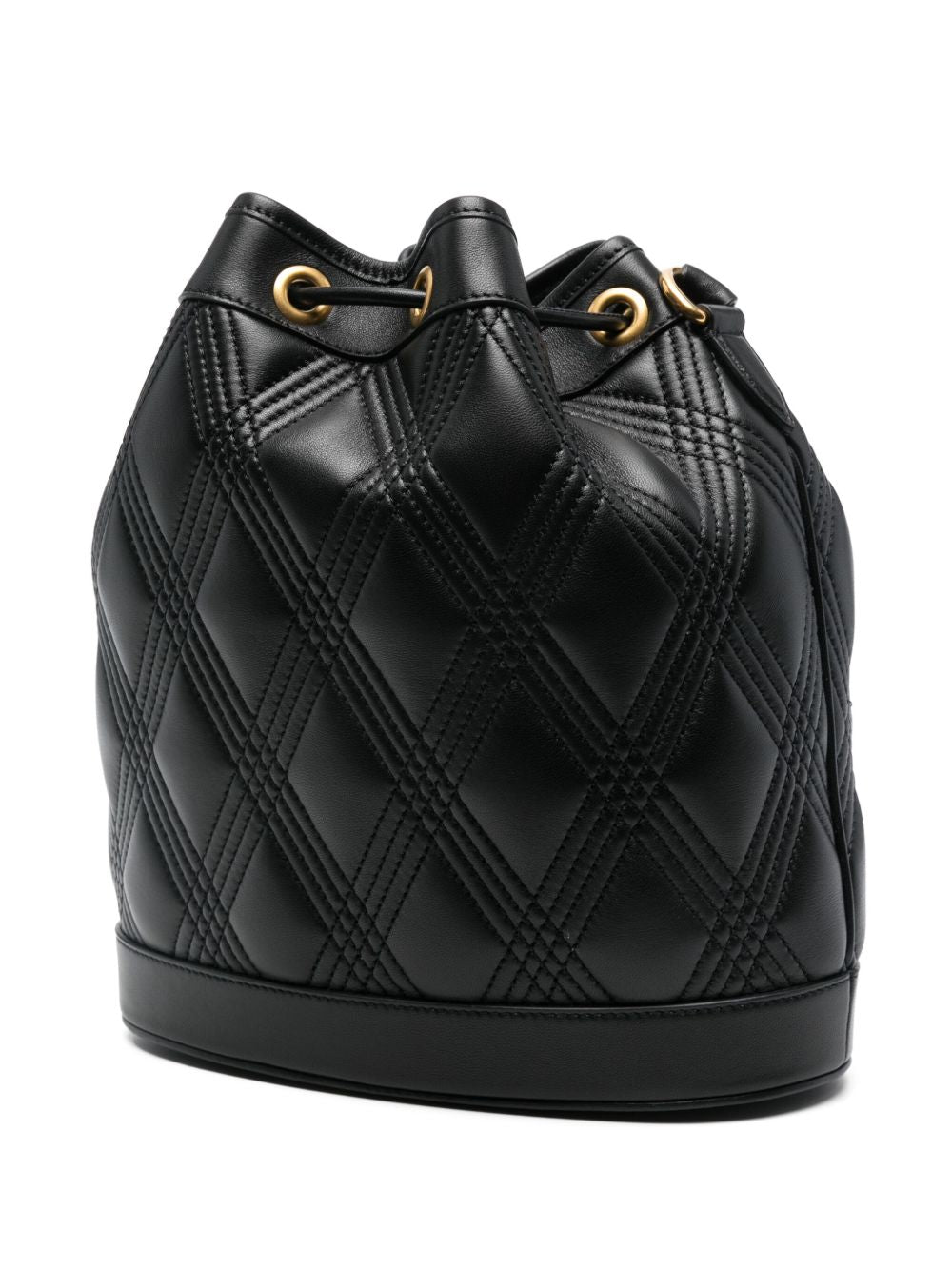 VALENTINO GARAVANI Quilted Leather Bucket Handbag with Adjustable Strap