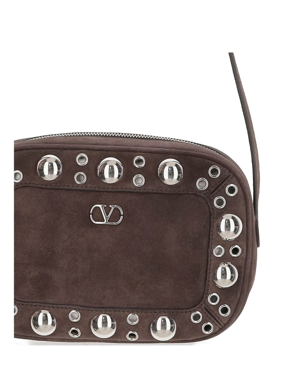 VALENTINO GARAVANI Suede Leather Mini Camera Handbag