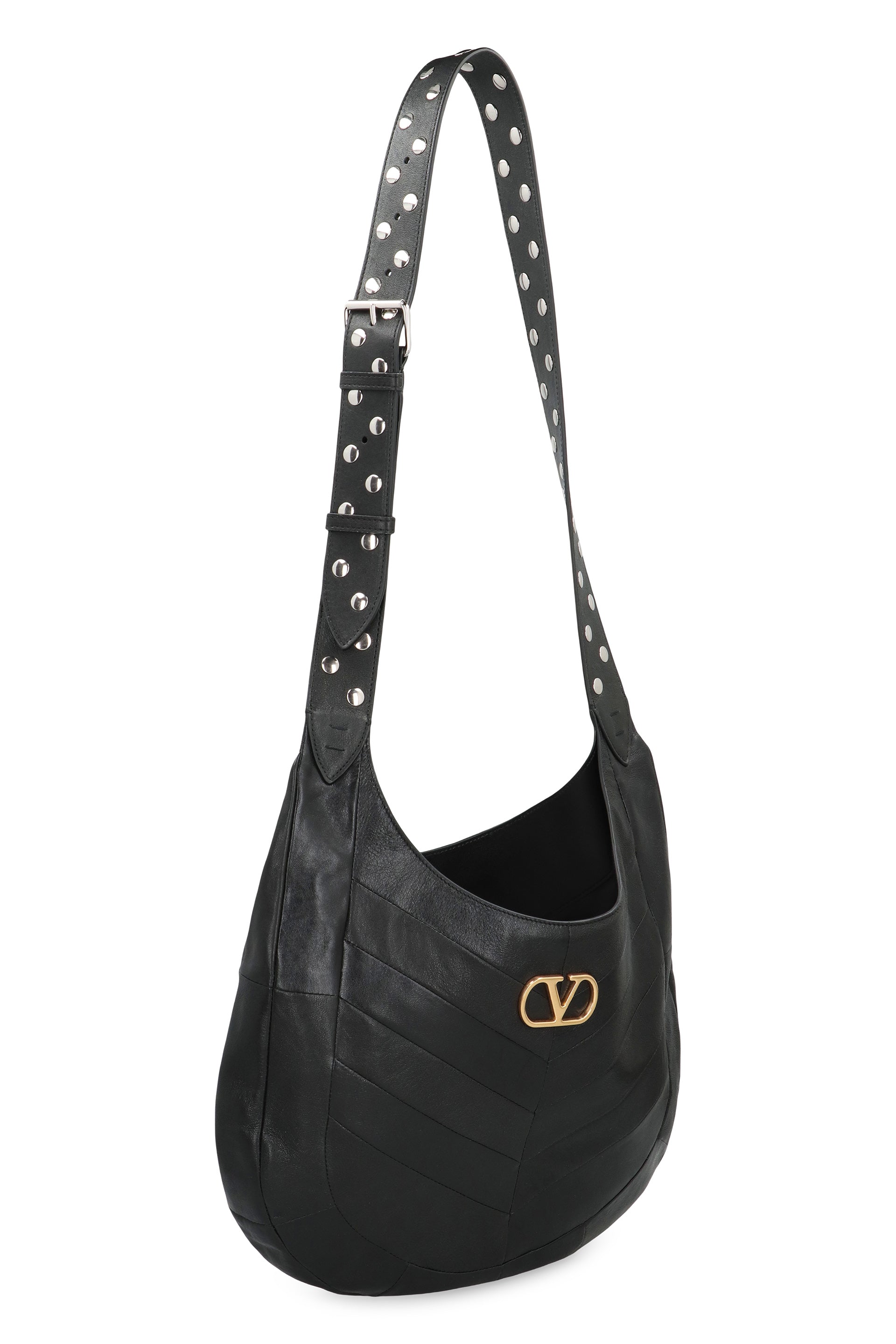 VALENTINO GARAVANI Hobo Handbag 35CM with Chevron Design