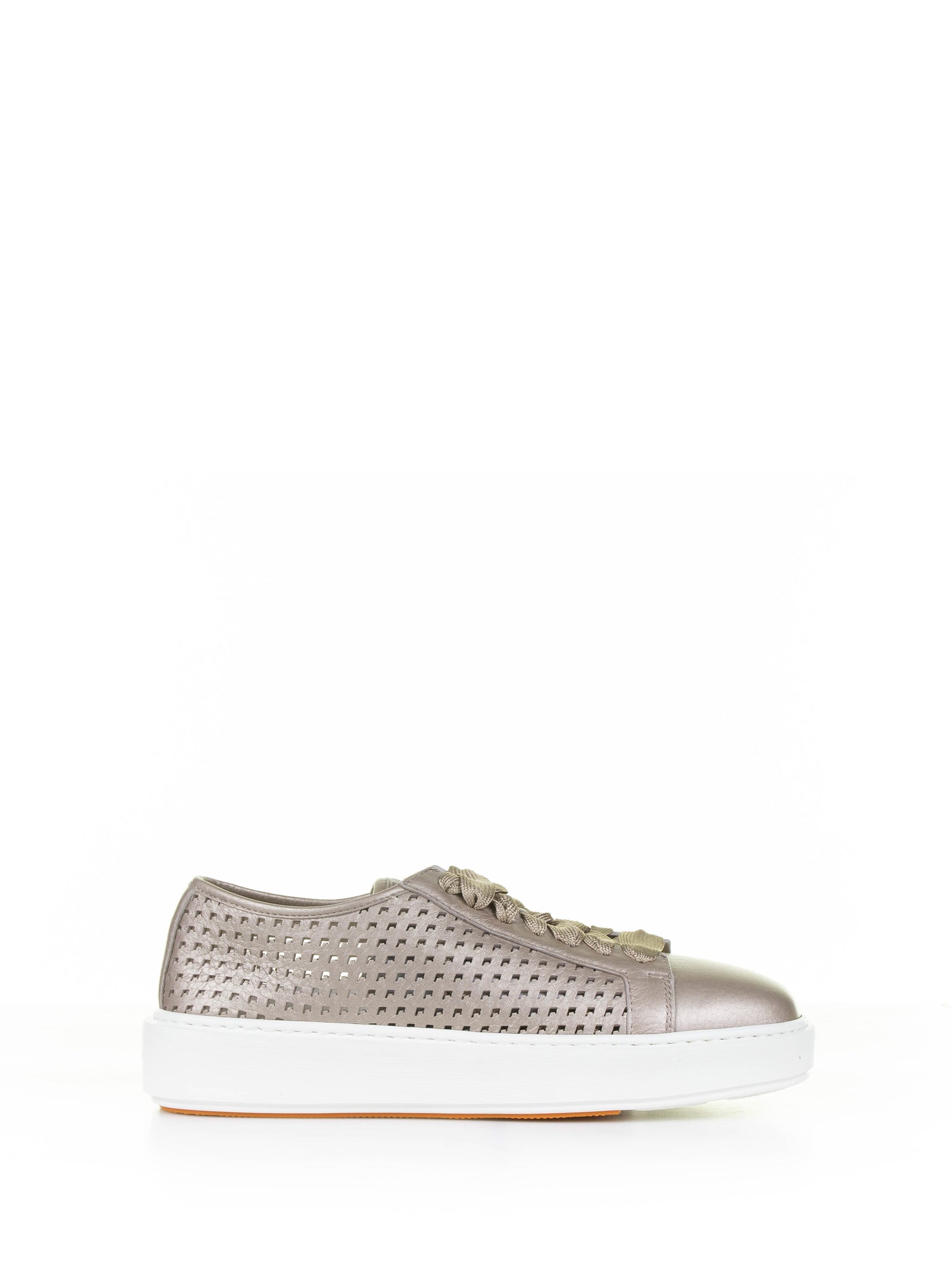 SANTONI Perforated Leather Sneaker for Women