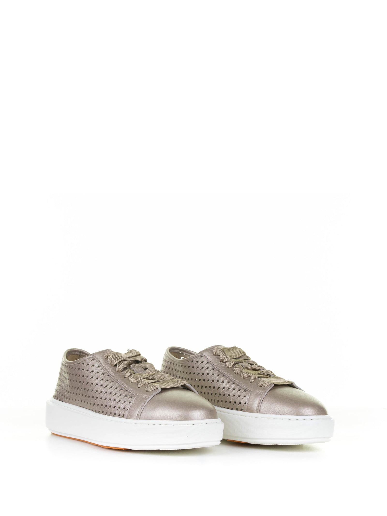 SANTONI Perforated Leather Sneaker for Women