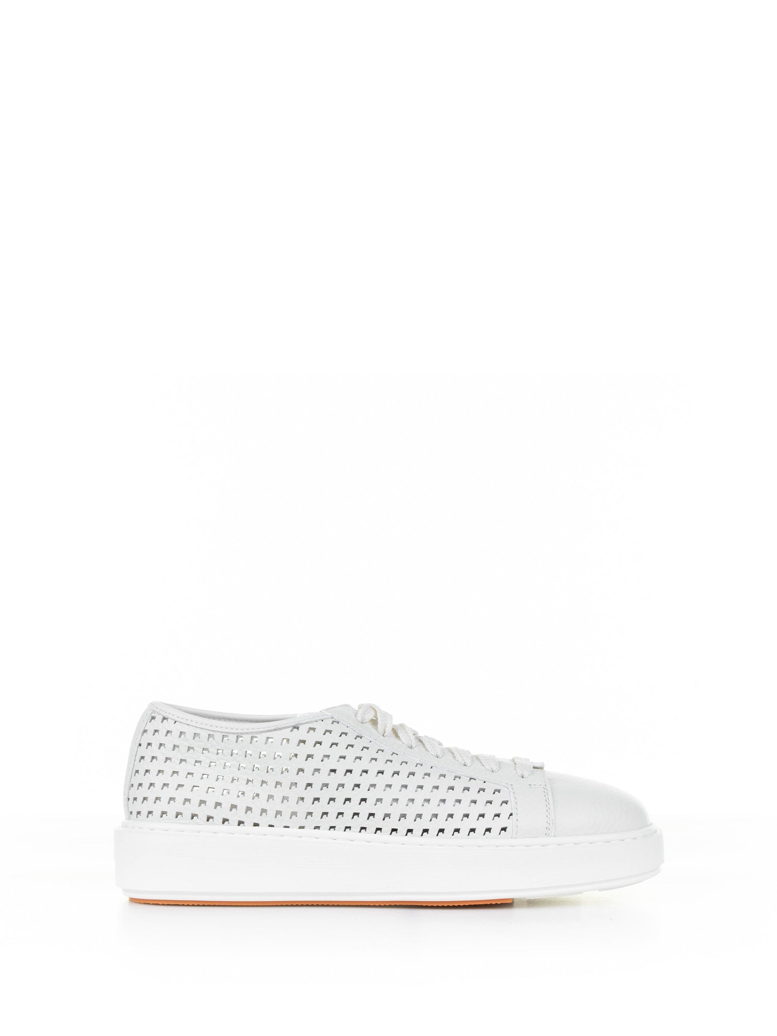 SANTONI Perforated Leather Sneaker for Women