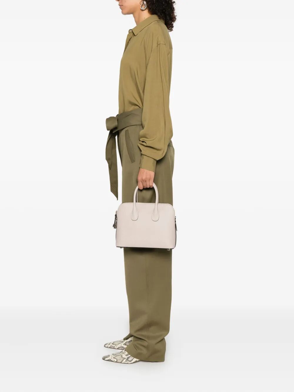 VALEXTRA Mini Handbag with Signature Logo