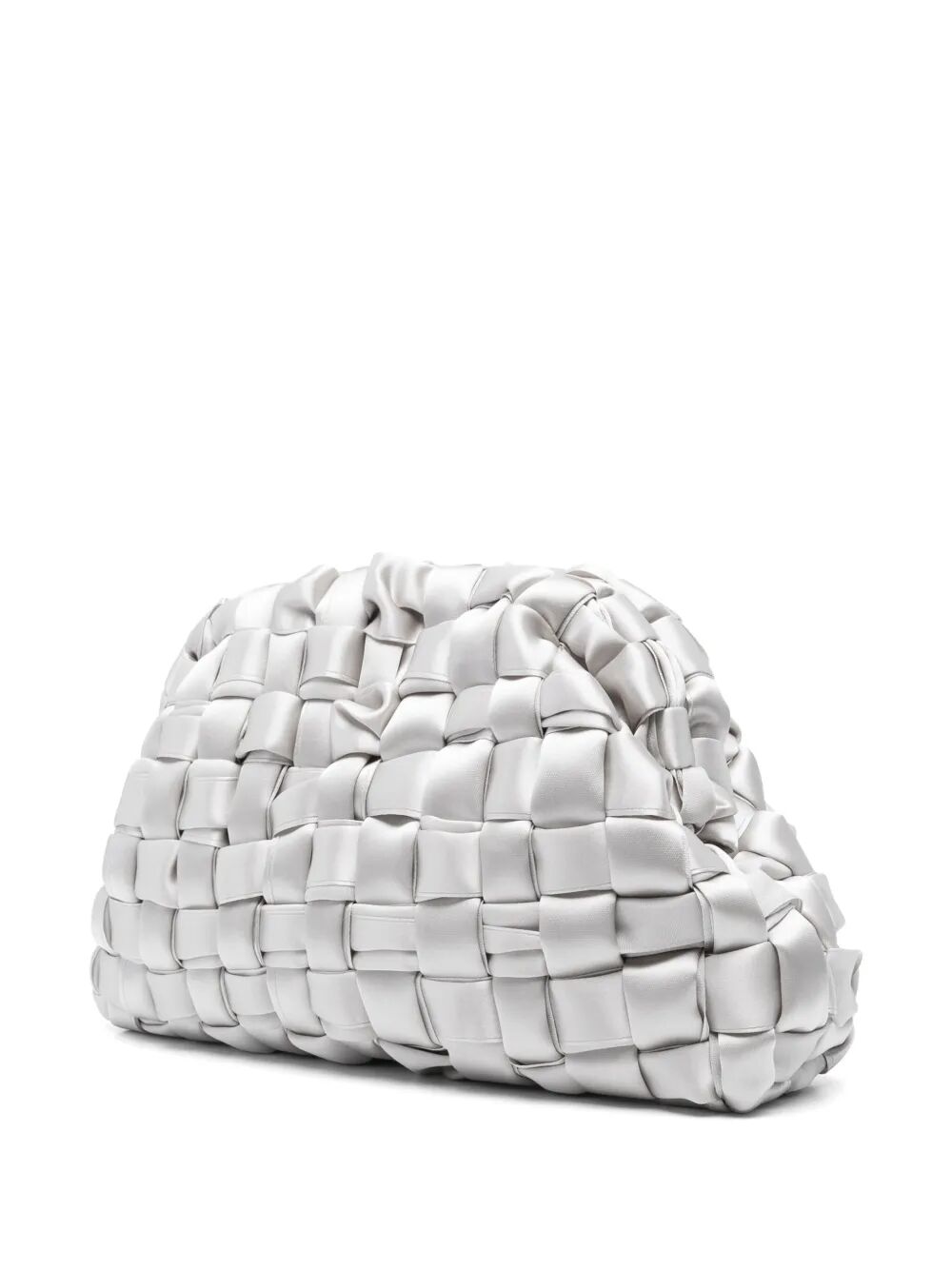 MARIA LA ROSA Satin Game Metallic Pouch Handbag