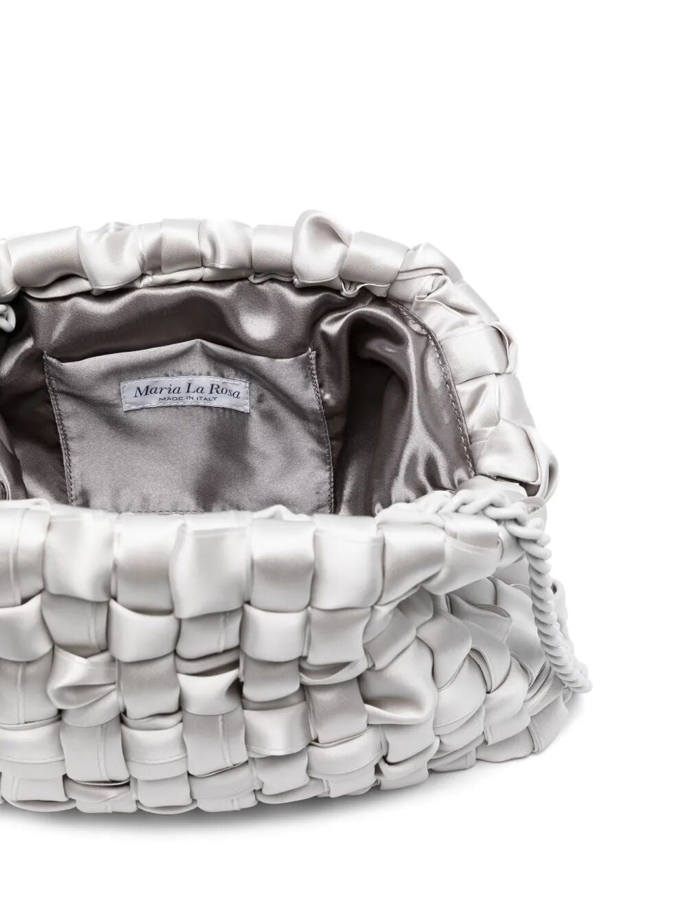 MARIA LA ROSA Satin Game Metallic Pouch Handbag