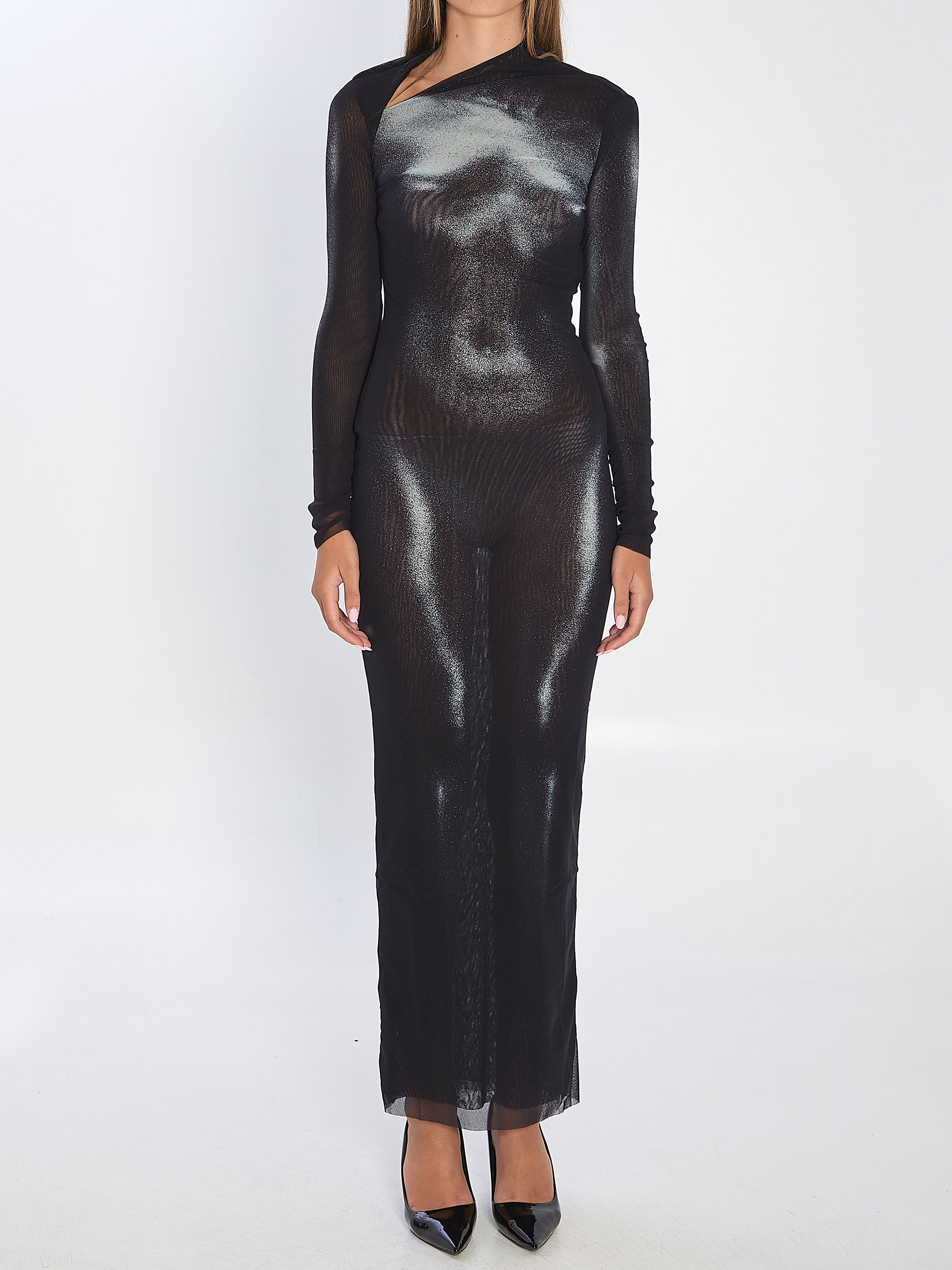 JEAN PAUL GAULTIER Maxi Dress in Body Dust Print (Size S)