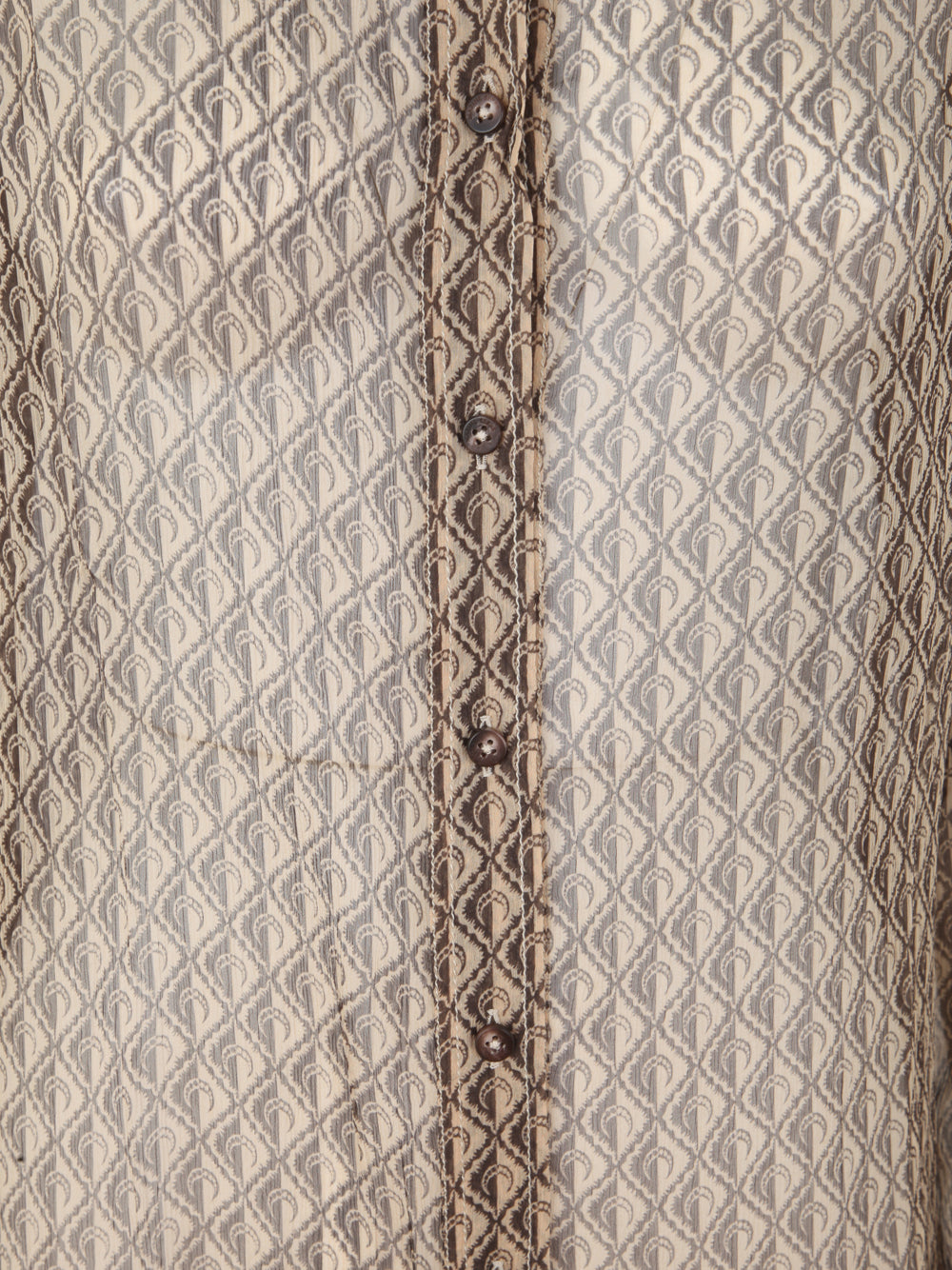 MARINE SERRE Silk Crepon Button-Up Dress