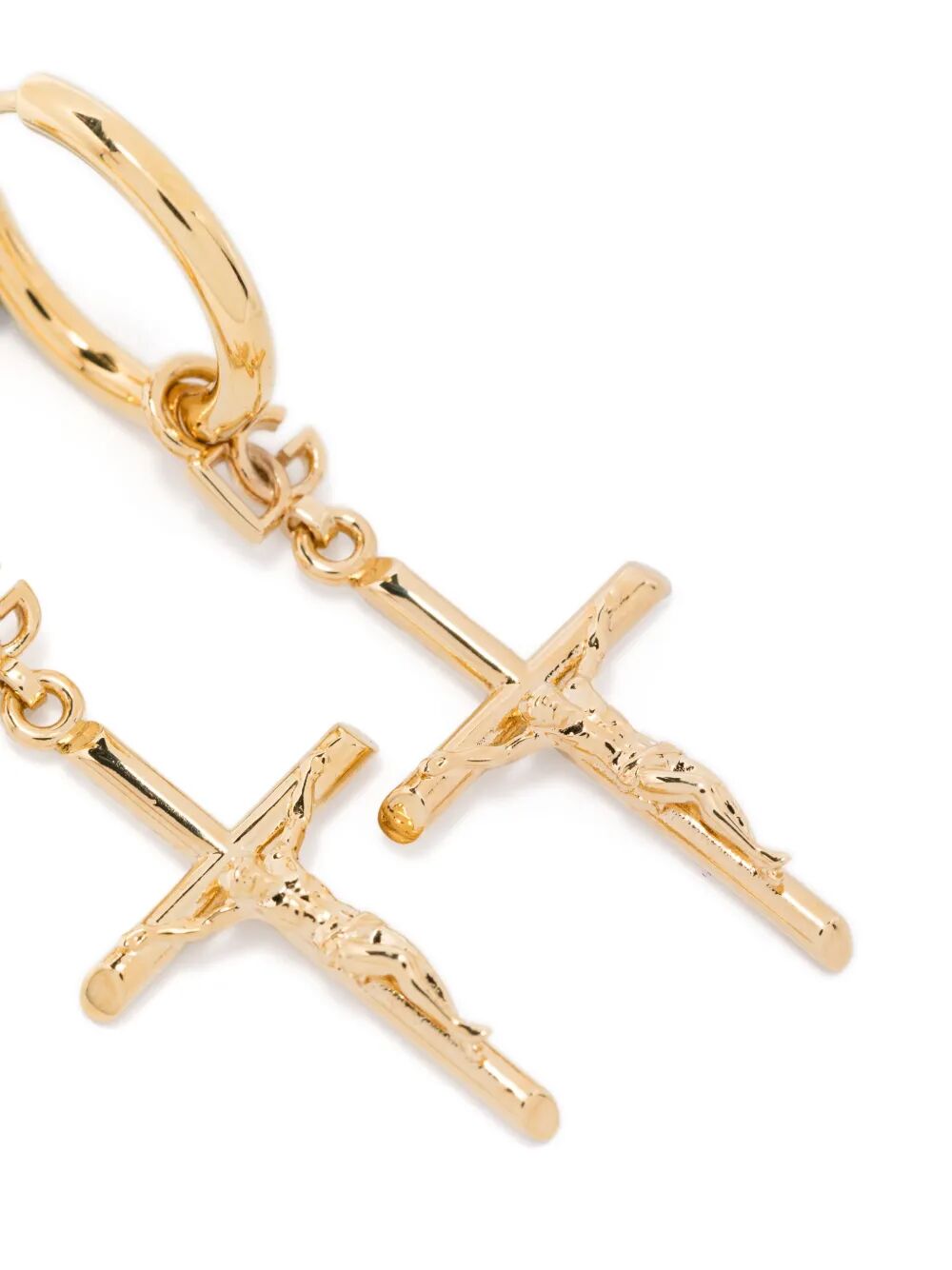 DOLCE & GABBANA Stud Earrings with DNA Cross Design