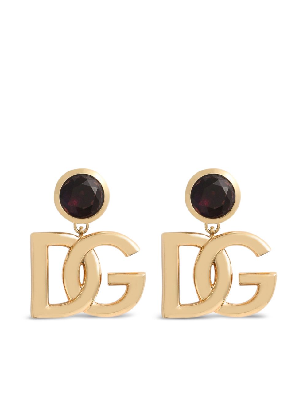 DOLCE & GABBANA Clip Earrings with Logo - L5 x D4 cm