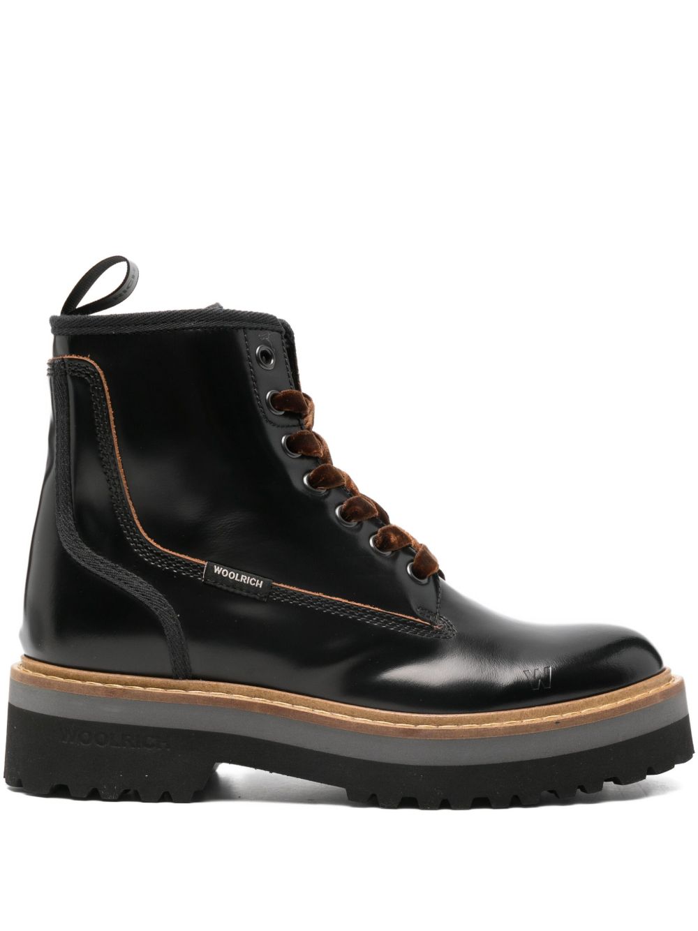 WOOLRICH Leather Lace-Up Boots for Women - FW25 Collection