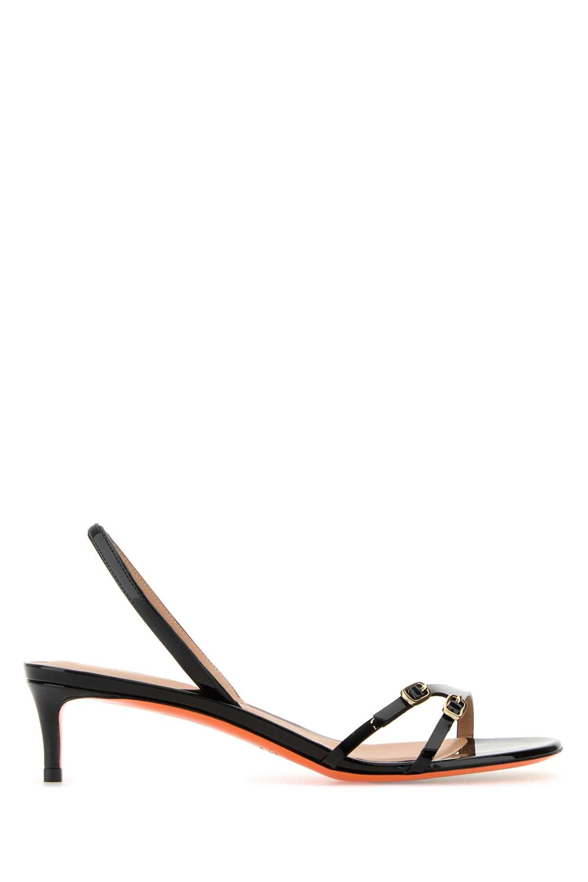 SANTONI Elegant Leather Heeled Sandals