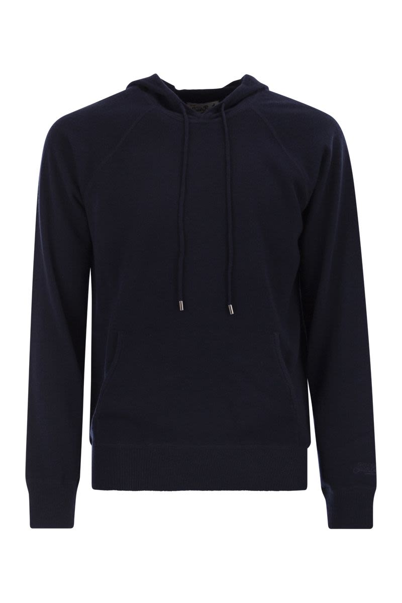 MC2 SAINT BARTH Men's Merino Wool Hooded Jumper