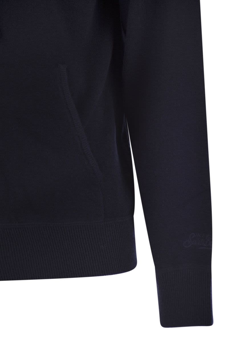 MC2 SAINT BARTH Men's Merino Wool Hooded Jumper
