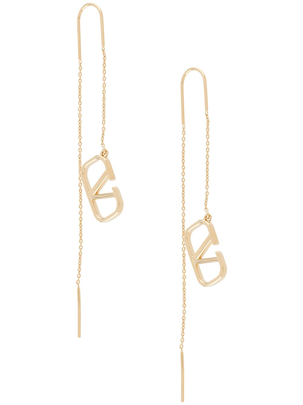 VALENTINO GARAVANI Vlogo Pendant Earrings - Delicate Chain Drop Design