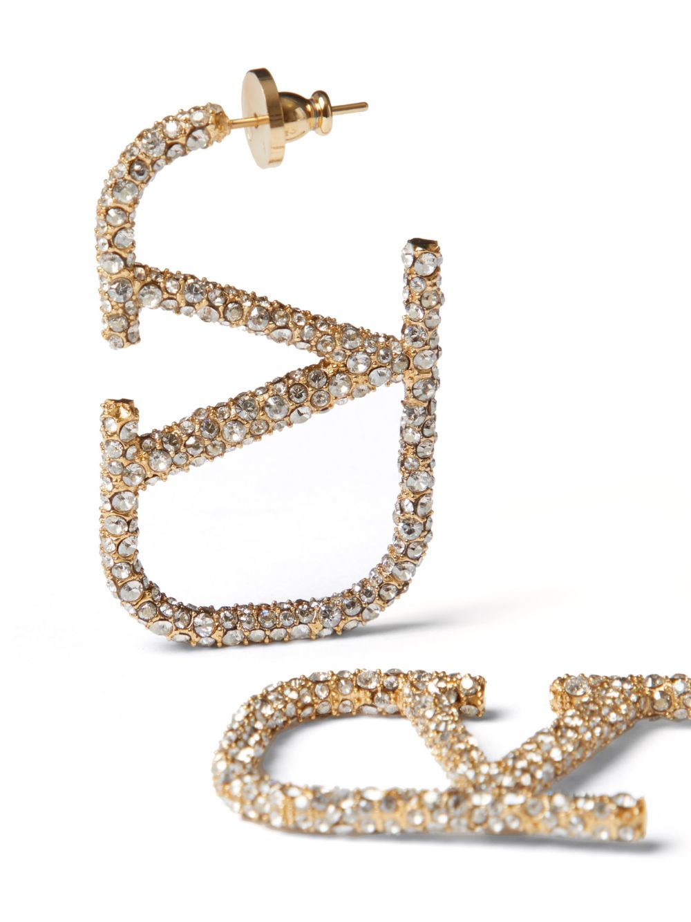 VALENTINO GARAVANI Signature Swarovski Crystal Embellished Earrings