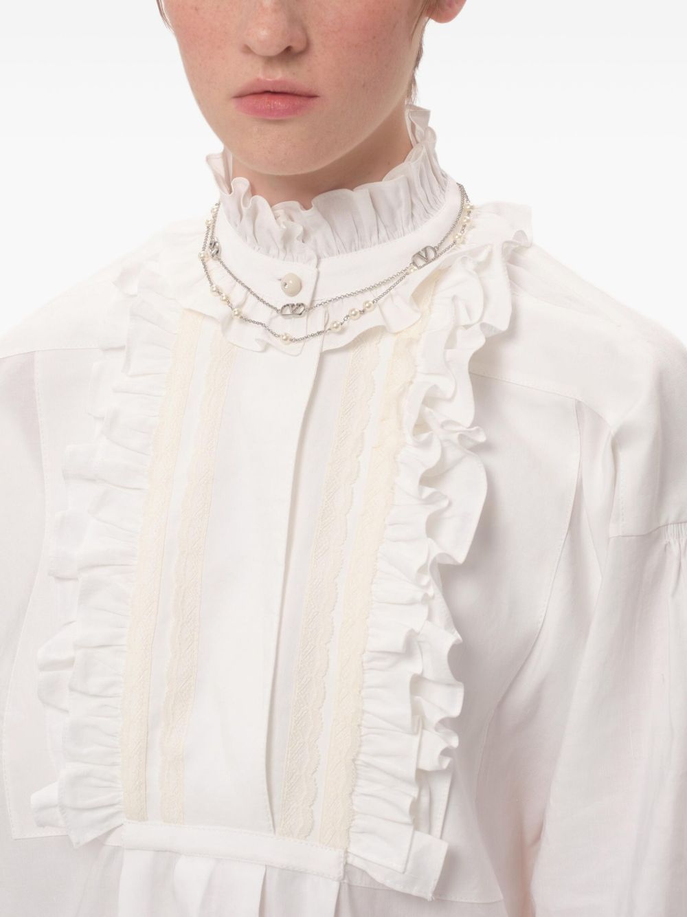 VALENTINO GARAVANI VLogo Signature Necklace with Swarovski Pearls