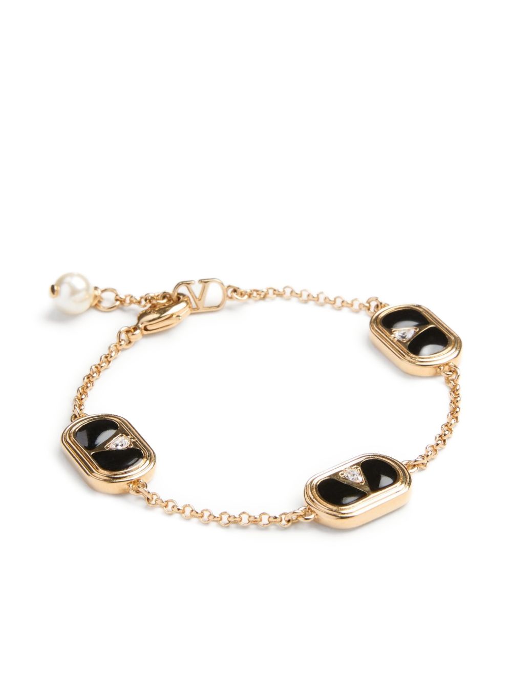 VALENTINO GARAVANI Vlogo Bracelet with Crystal Accents
